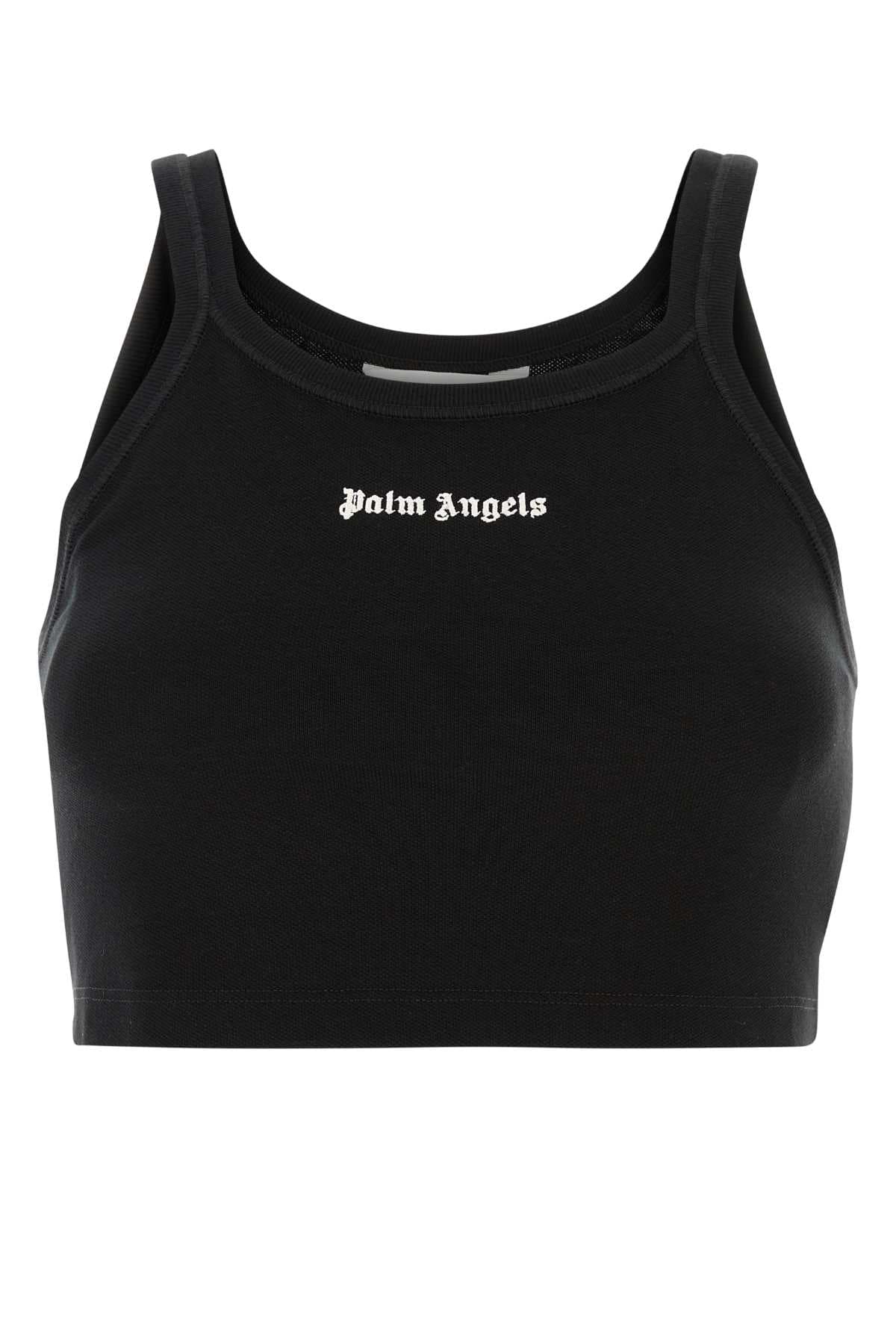 Black piquet top