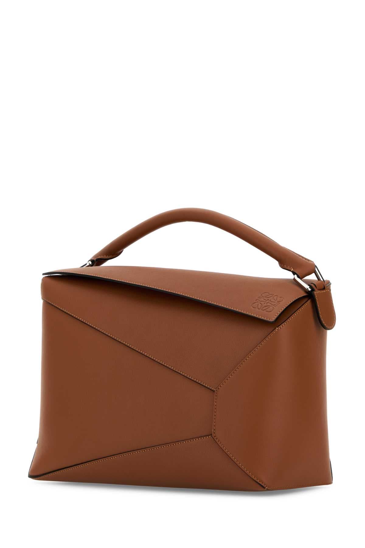 Brown leather large Puzzle Edge handbag - мініатюра 2