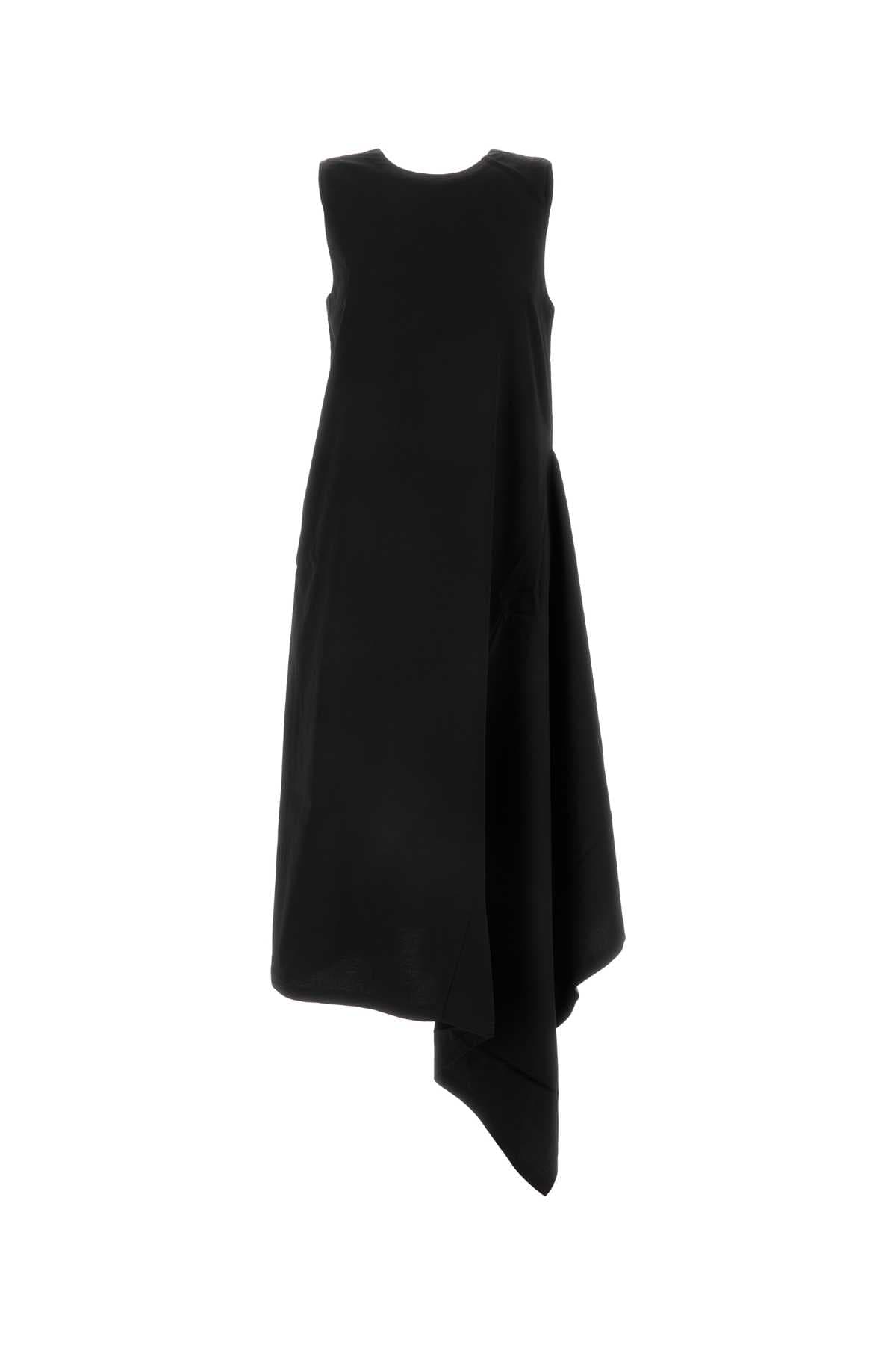 Black viscose blend Aura dress