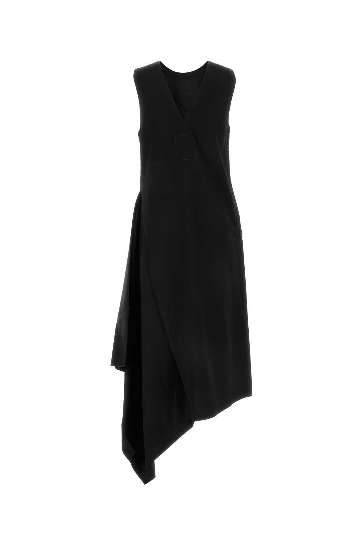 Black viscose blend Aura dress - мініатюра 2