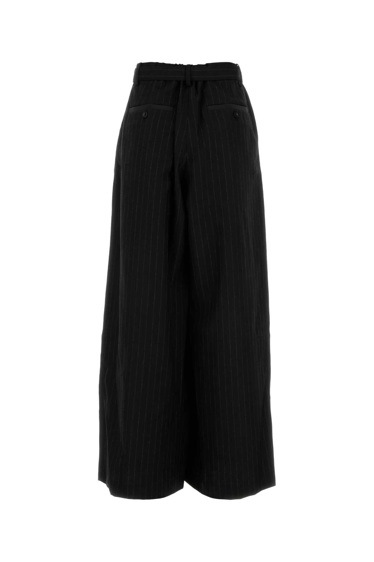 Embroidered wool wide-leg pant - мініатюра 2