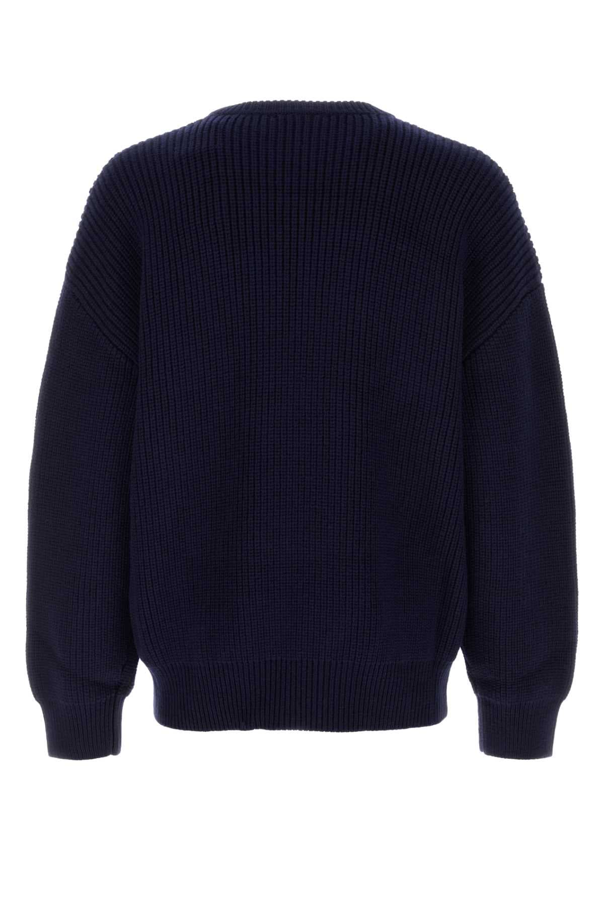 Navy blue wool sweater - мініатюра 2