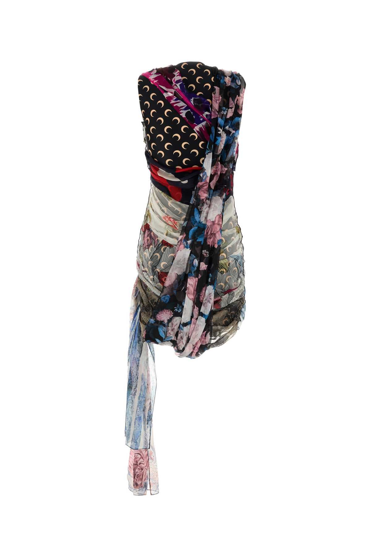 Printed stretch nylon mini dress - мініатюра 2