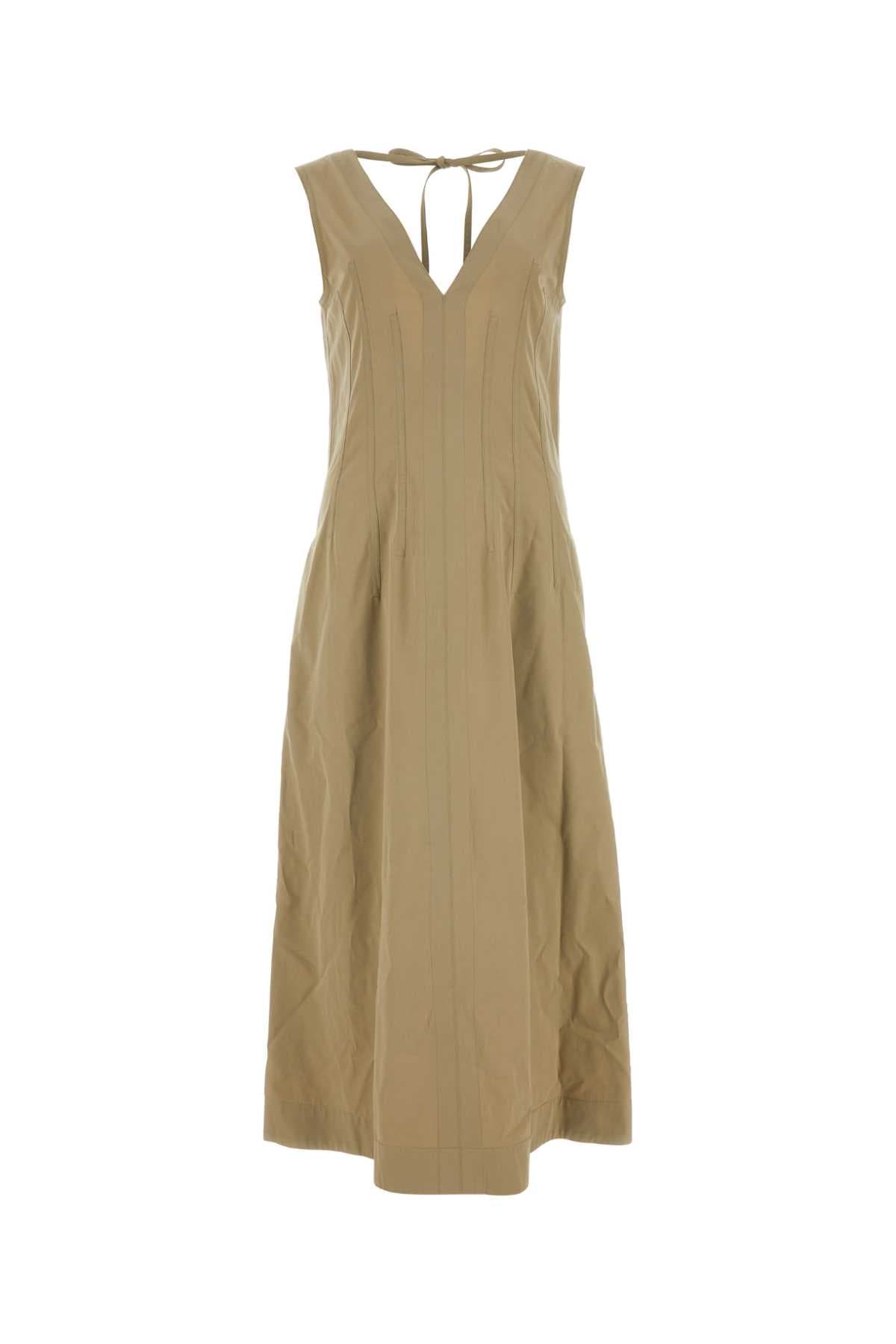 Cappuccino cotton blend dress