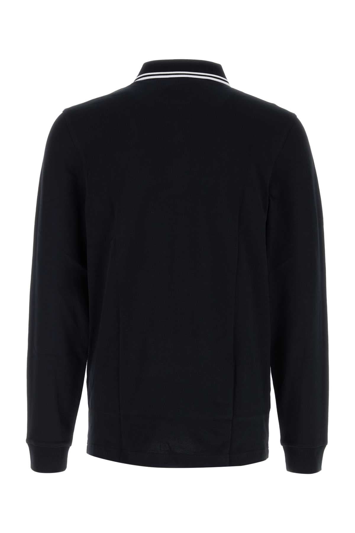 Navy blue piquet polo shirt - мініатюра 2