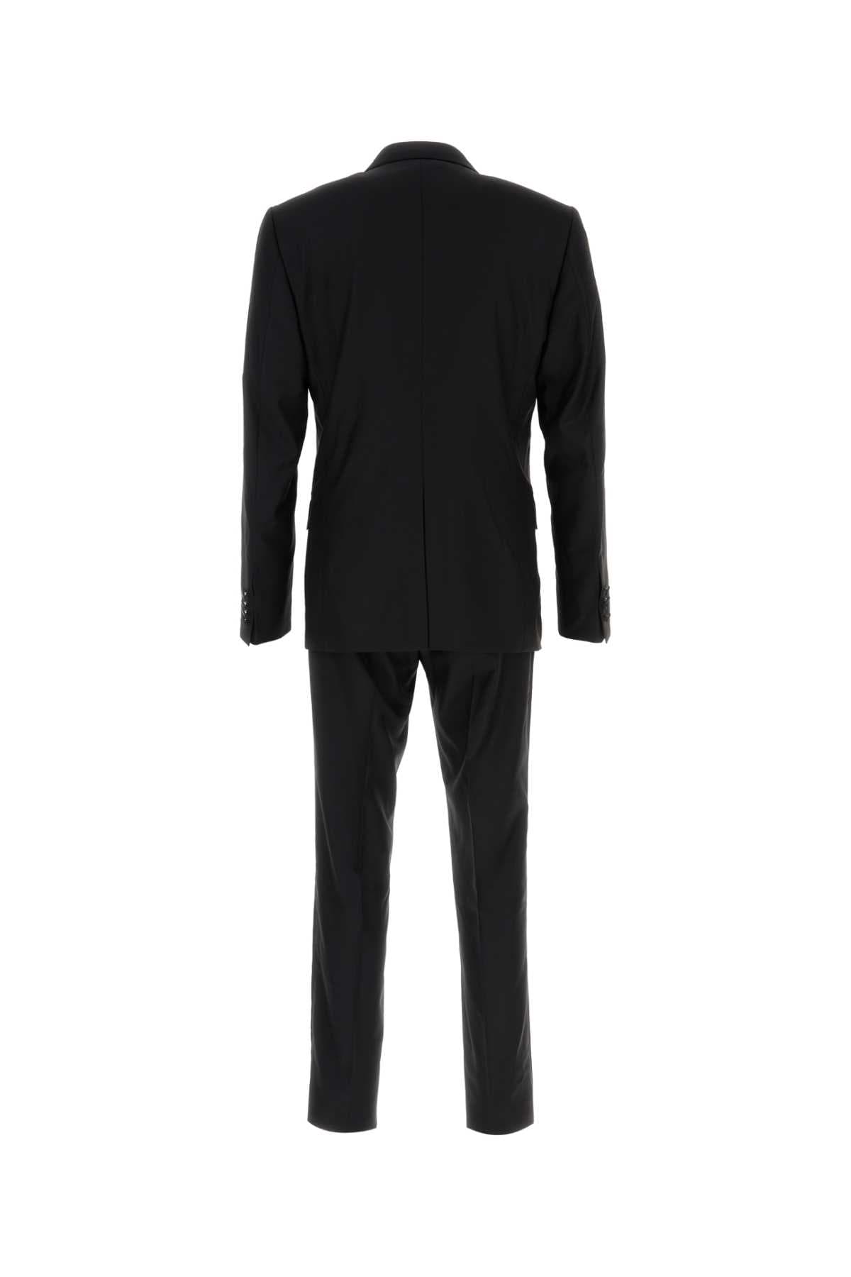 Black wool blend suit - мініатюра 2