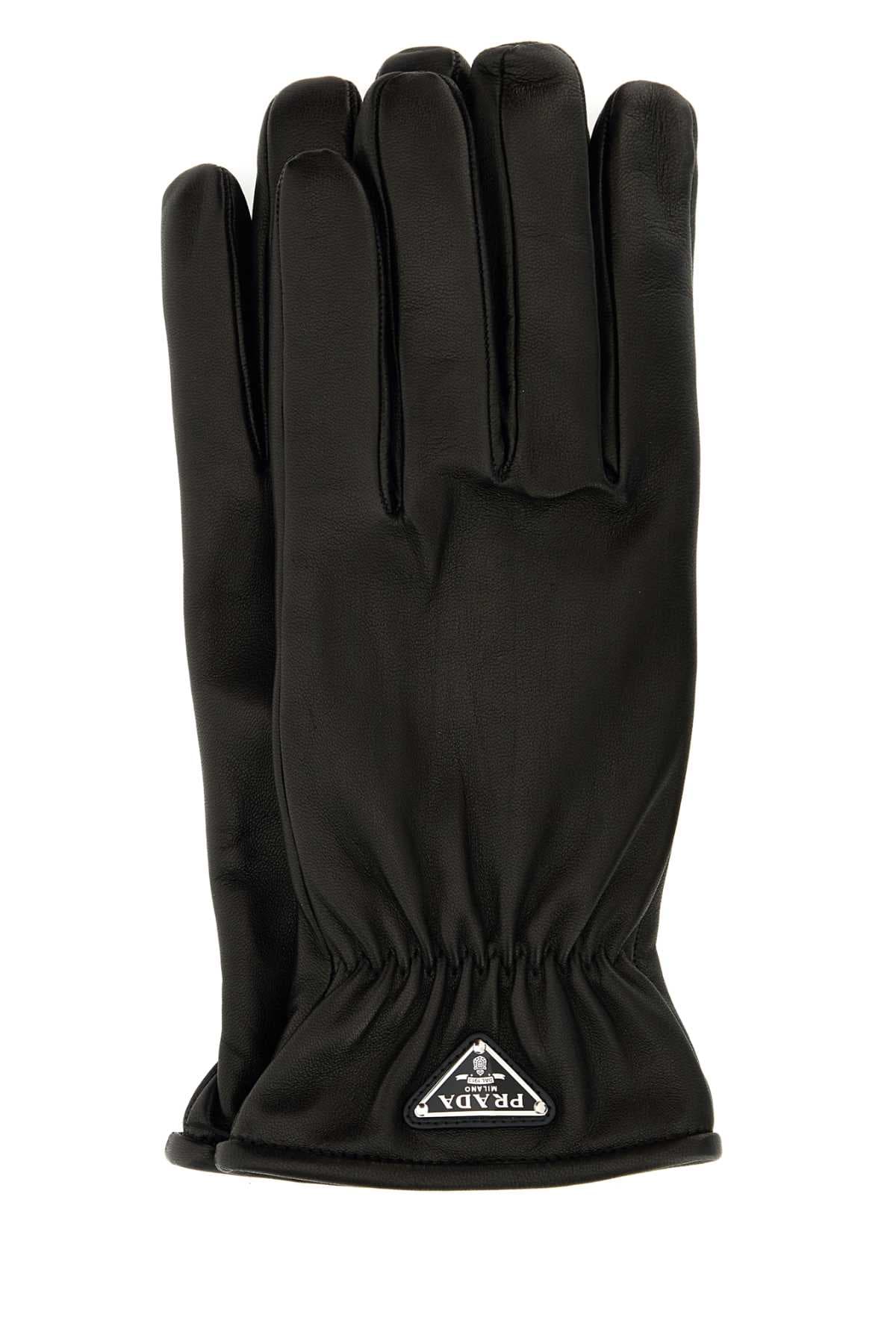 Black nappa leather gloves