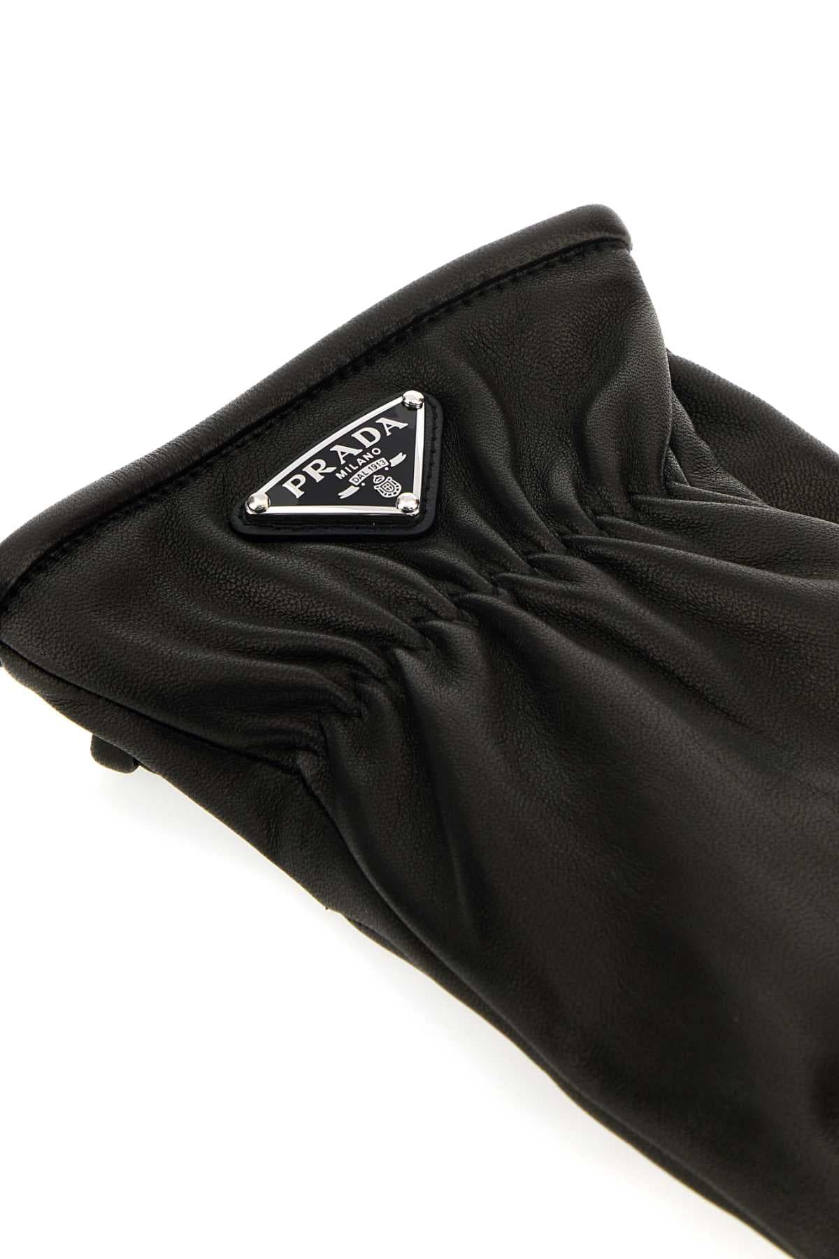 Black nappa leather gloves - мініатюра 2