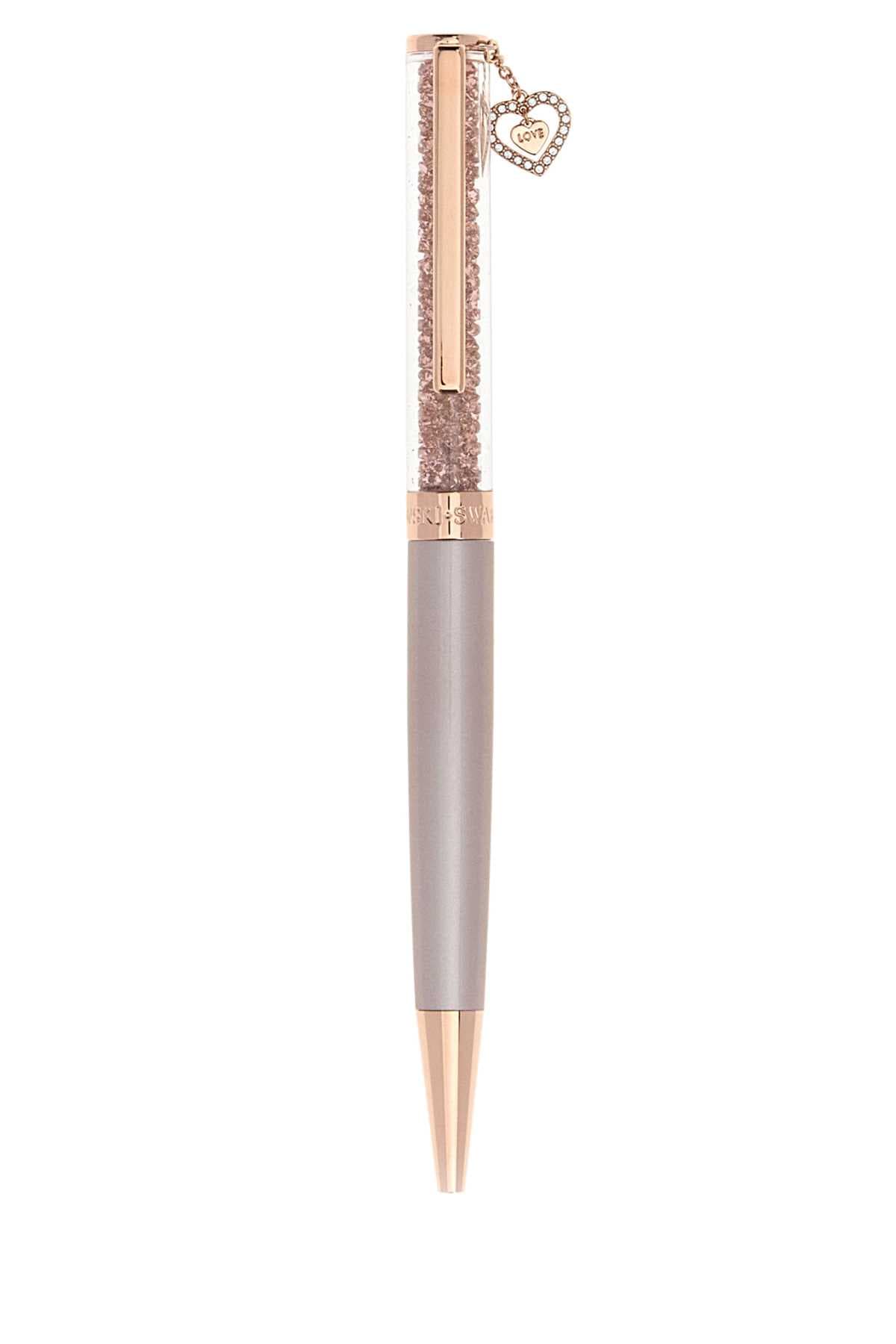 Pink metal and resin Crystalline ballpoint pen