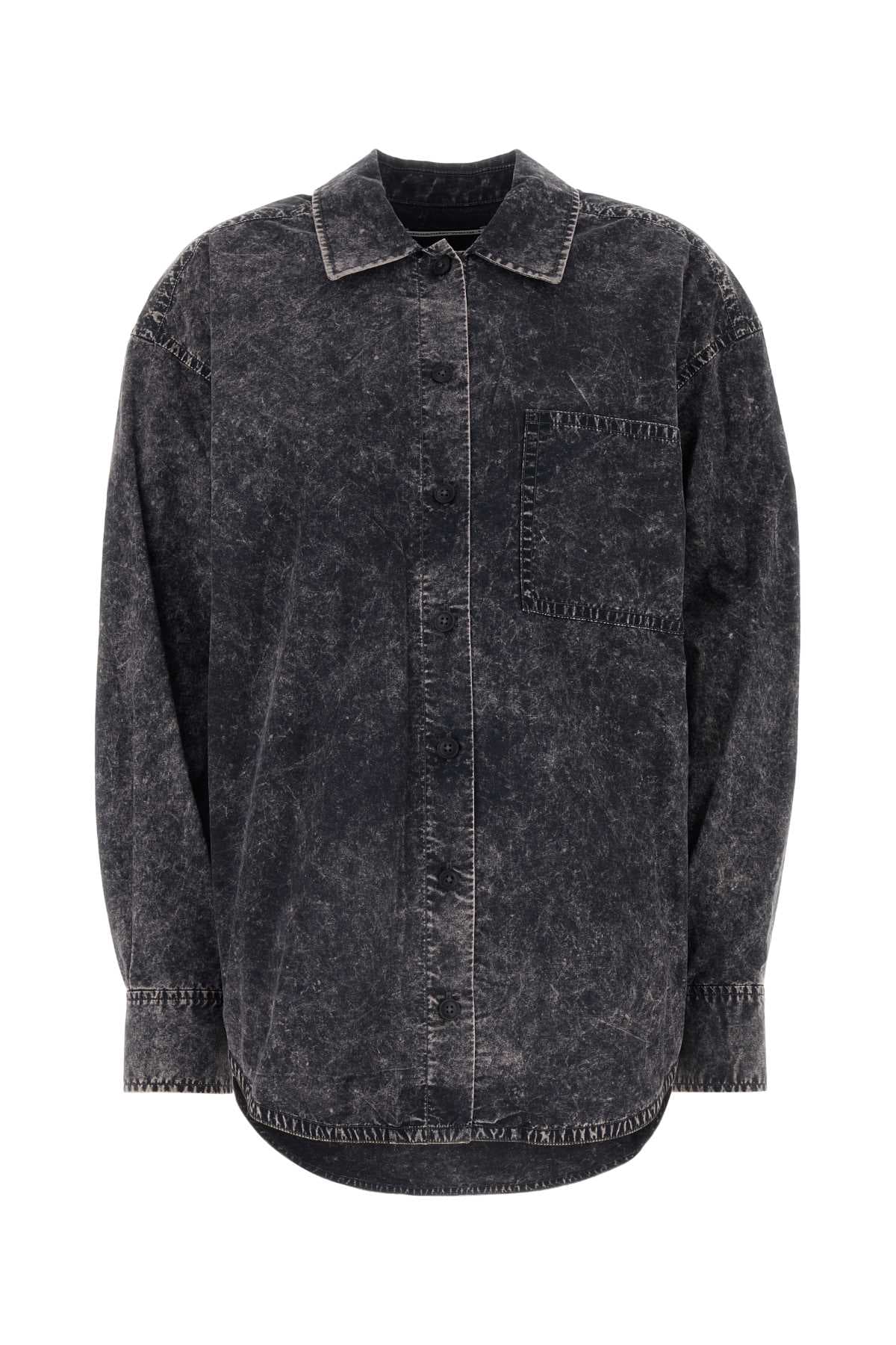 Black cotton oversize shirt