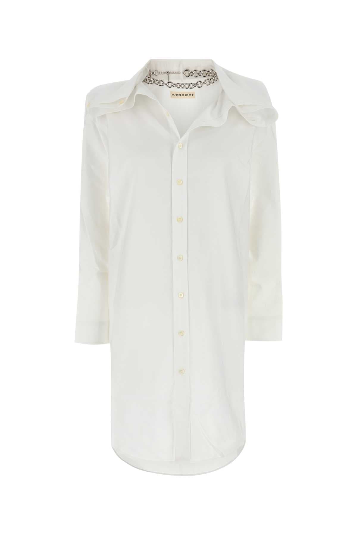 White oxford shirt dress