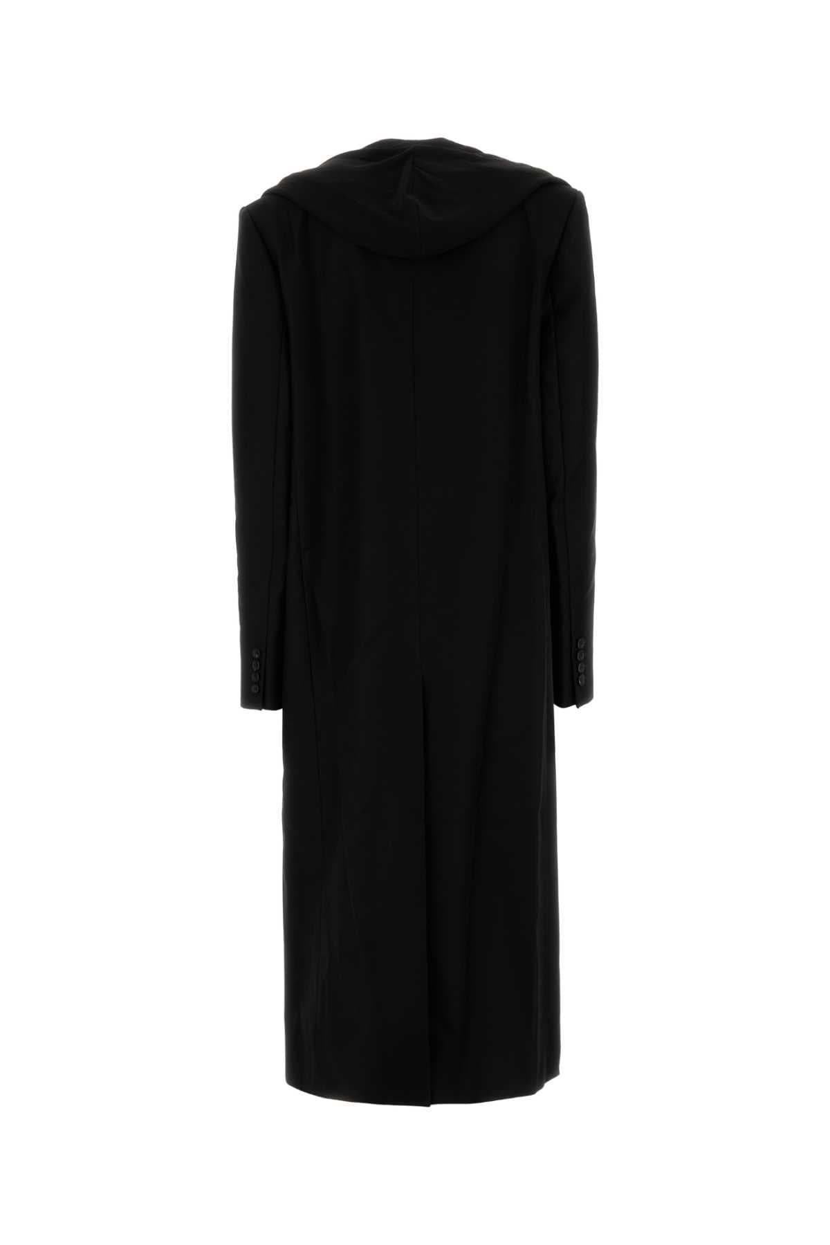 Black cotton coat - мініатюра 2