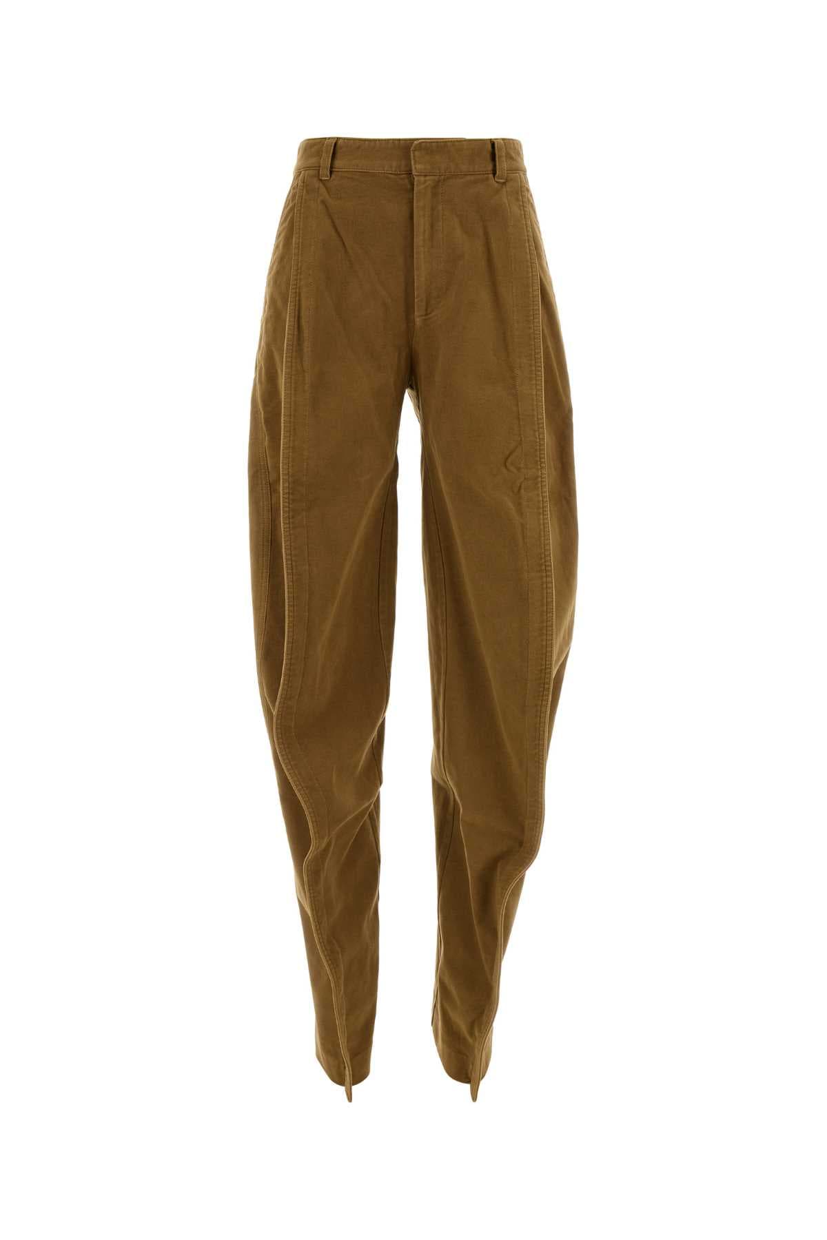 Caramel stretch velvet pant