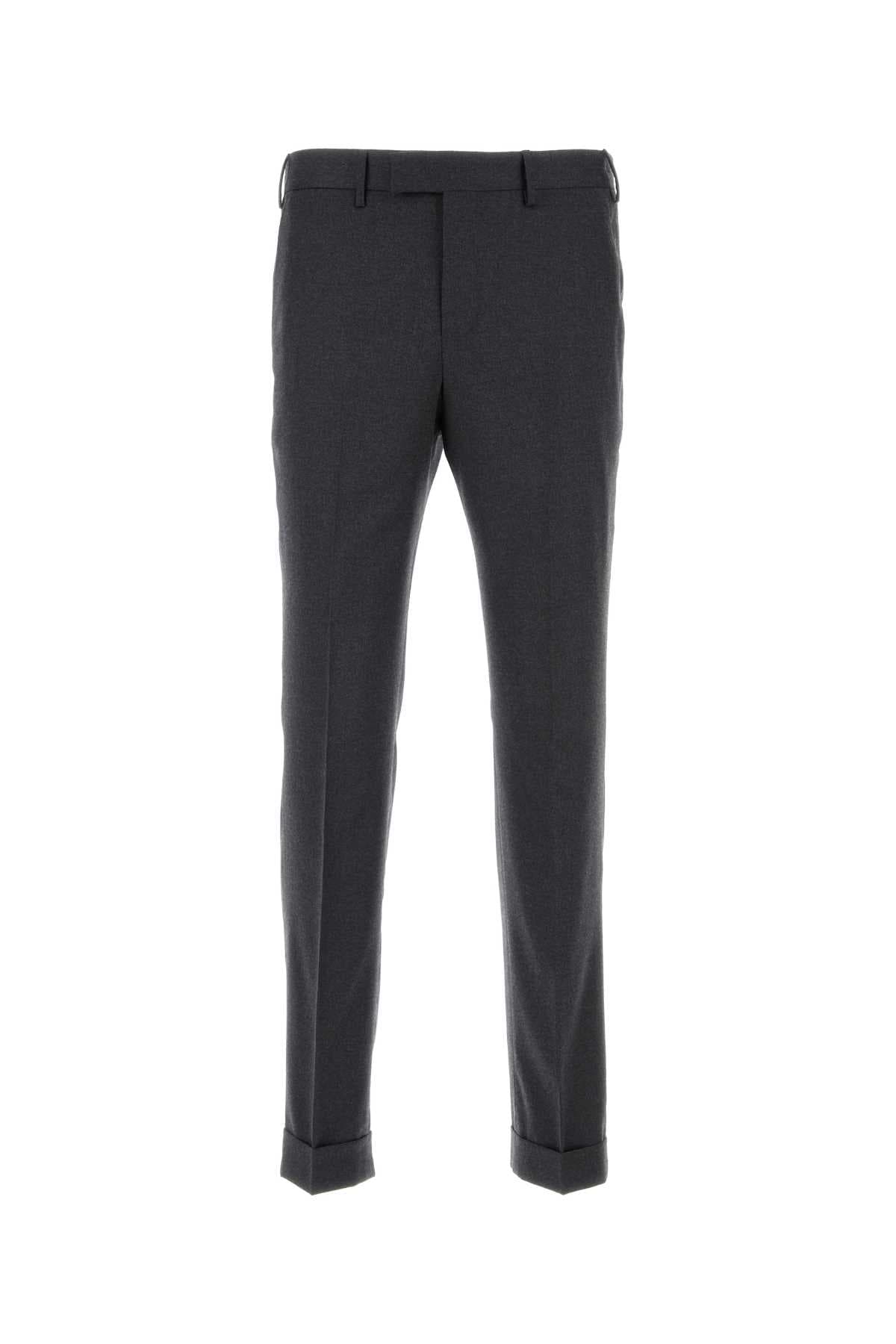 Dark grey stretch wool pant