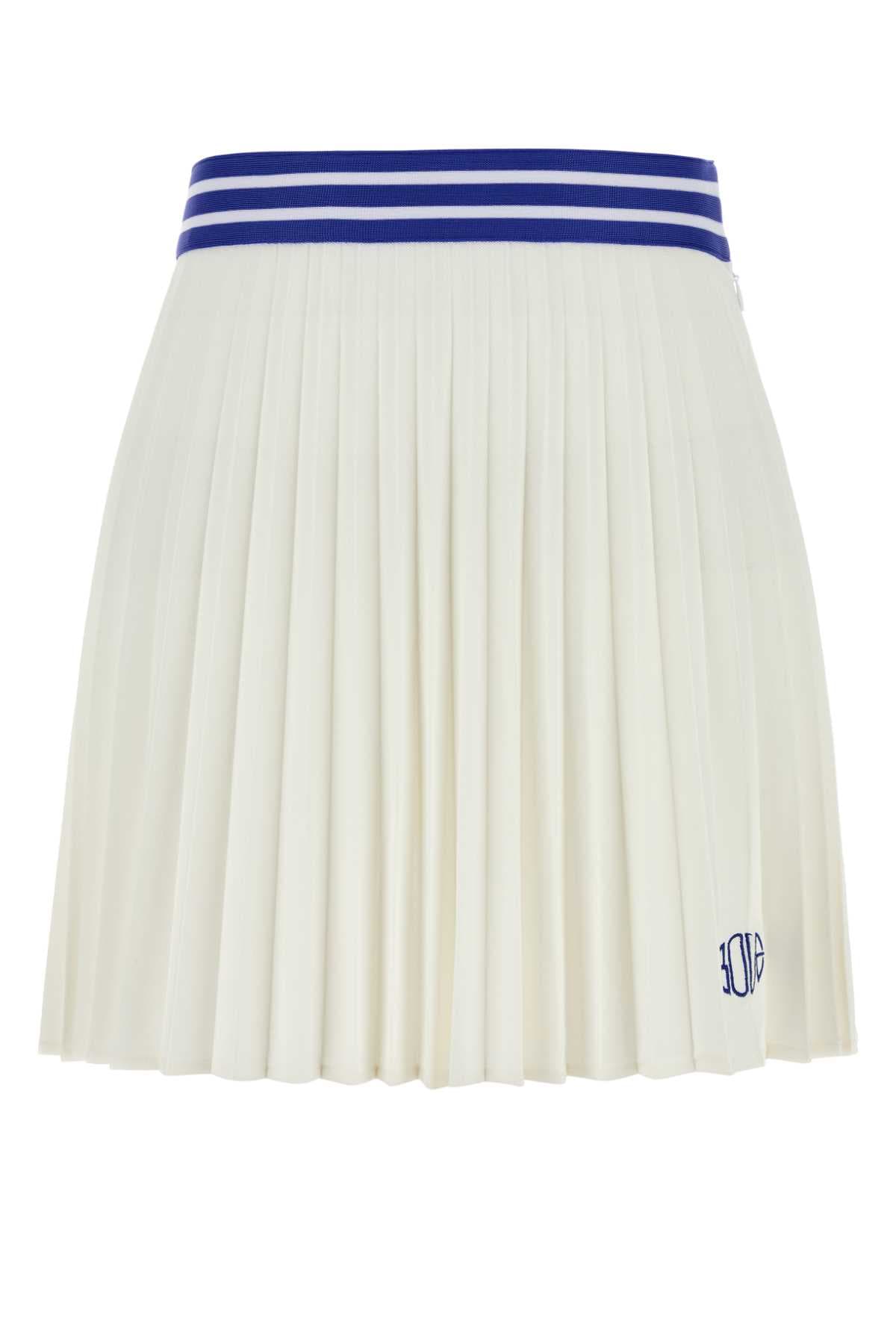 White piquet Court mini skirt