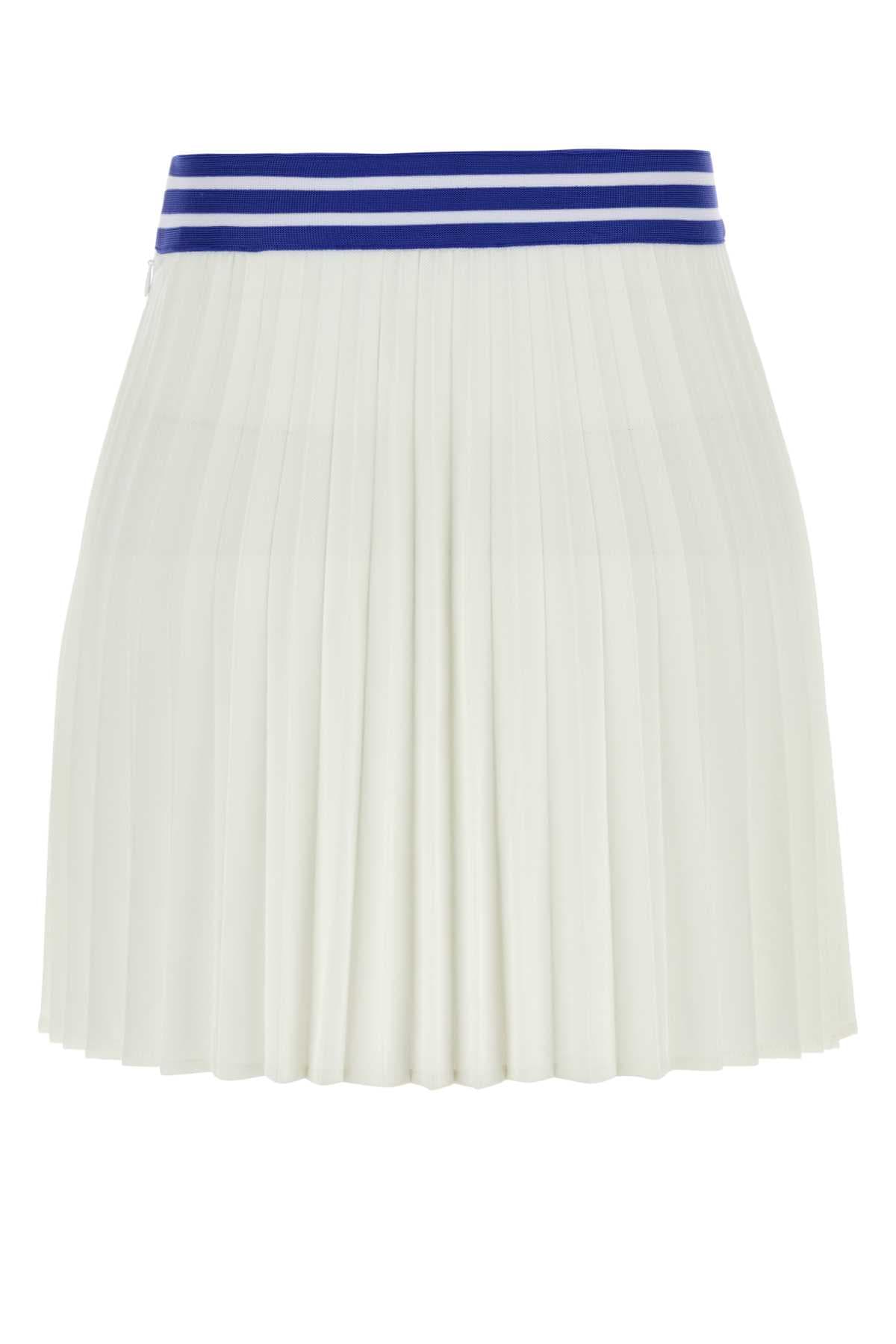 White piquet Court mini skirt - мініатюра 2