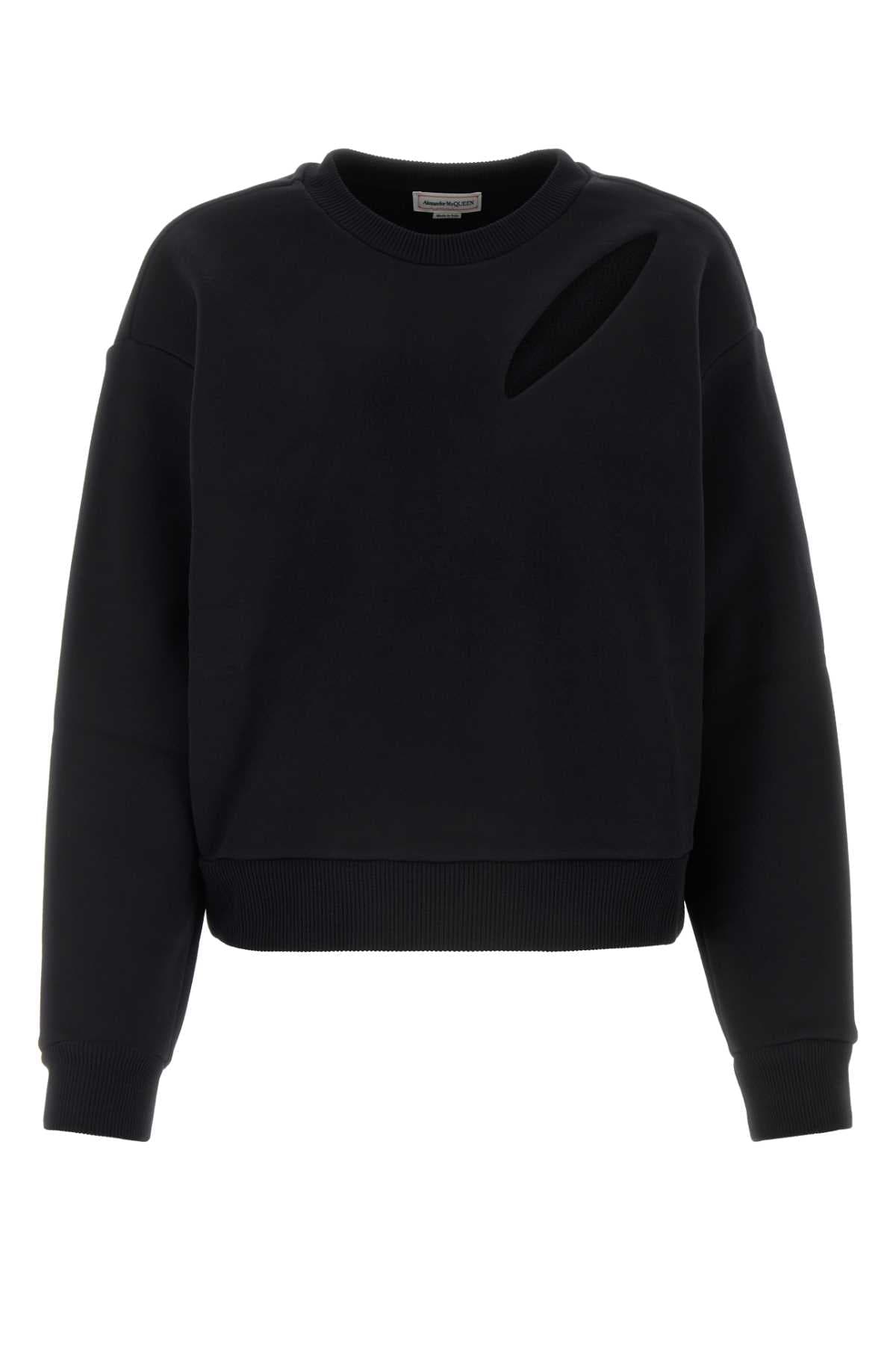 Black cotton sweatshirt