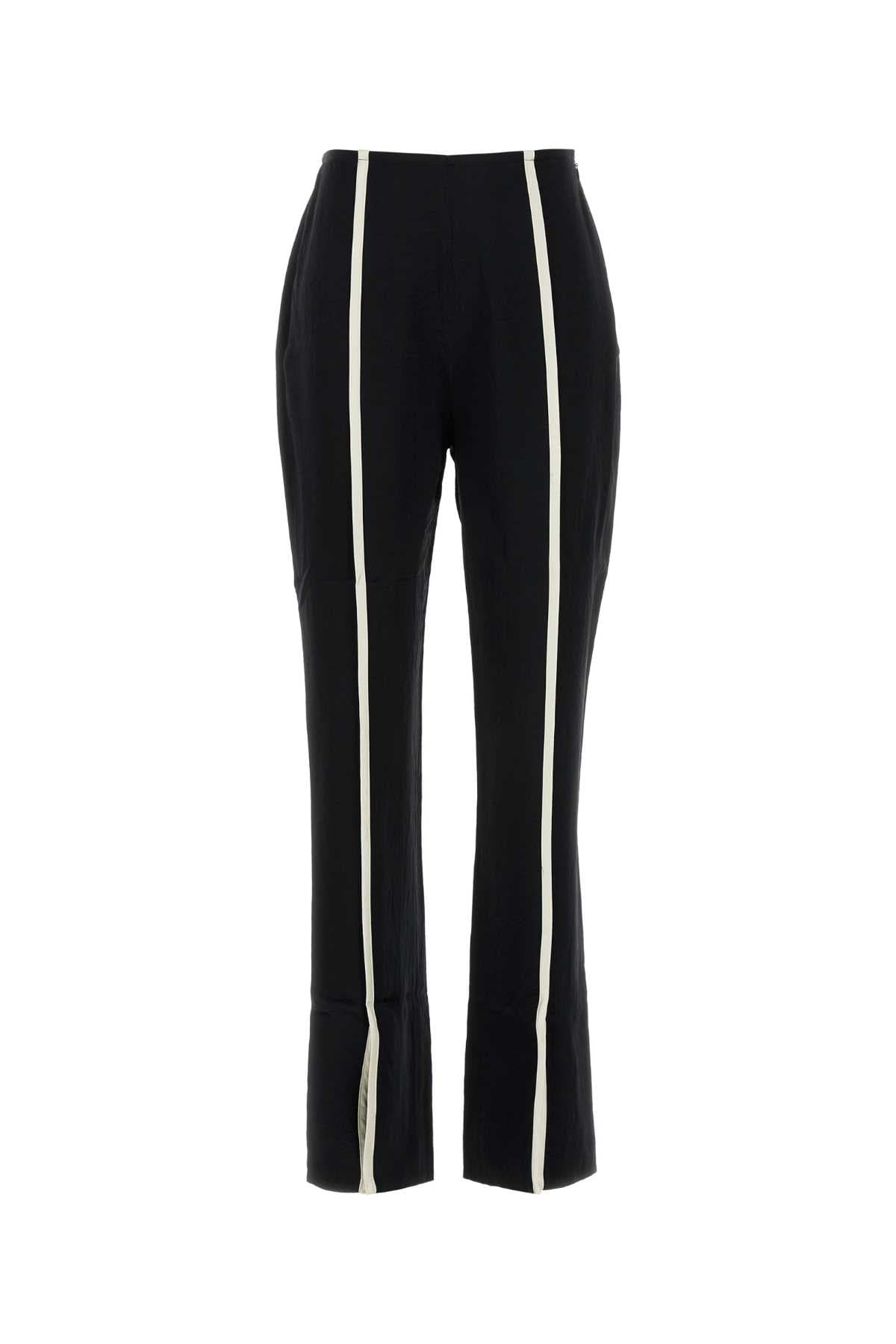 Black satin pant