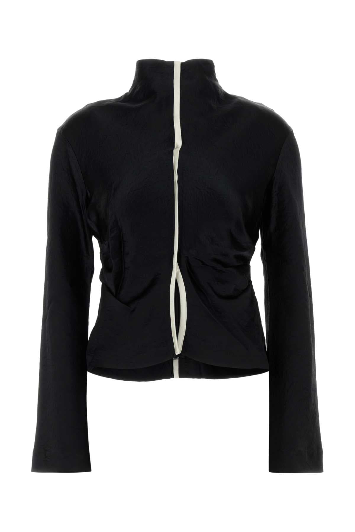 Black satin Domini blouse