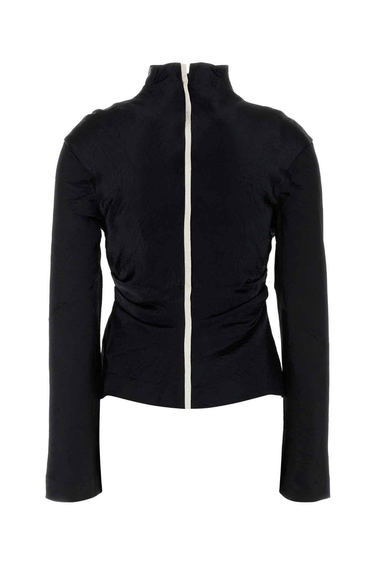 Black satin Domini blouse - мініатюра 2