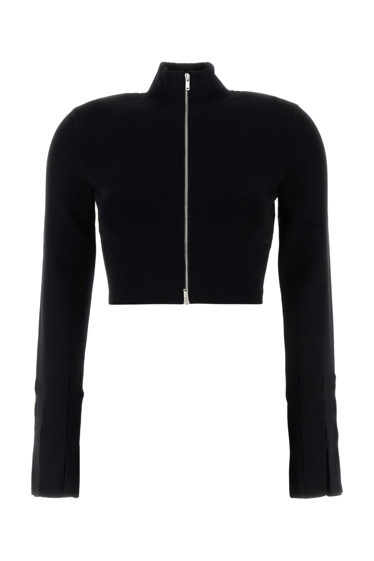 Black stretch viscose blend Izan cardigan