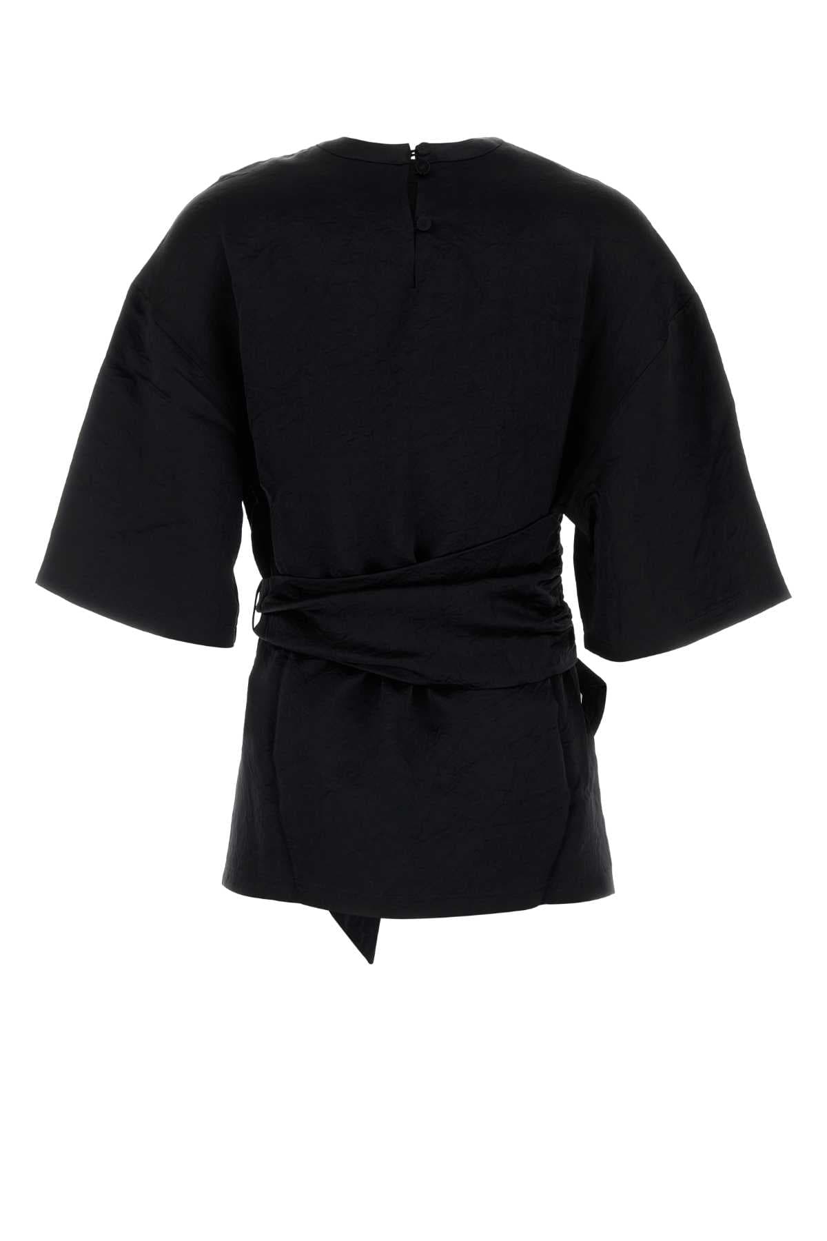 Black satin Besia t-shirt - мініатюра 2