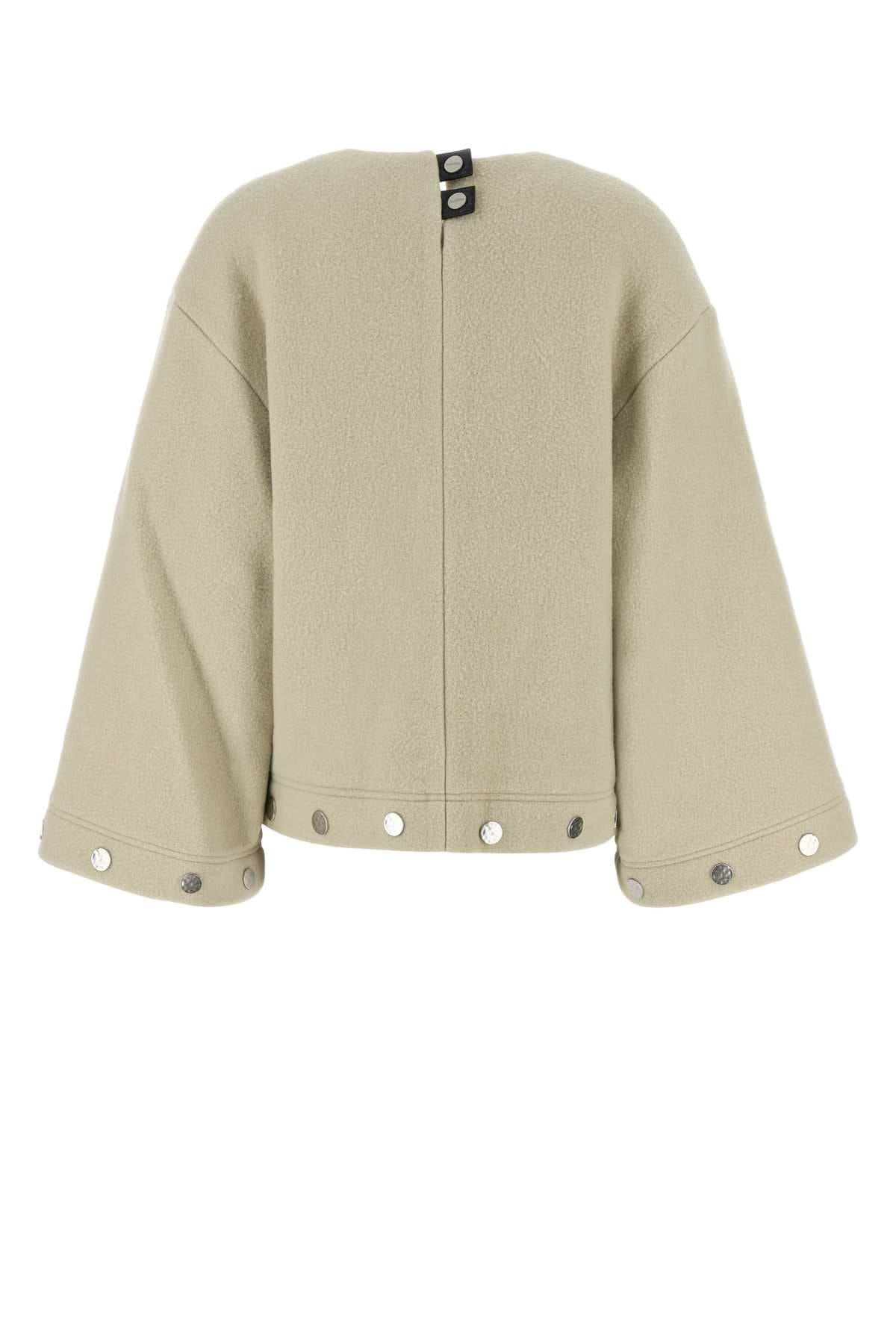 Sand wool blend oversize Anwen blouse - мініатюра 2