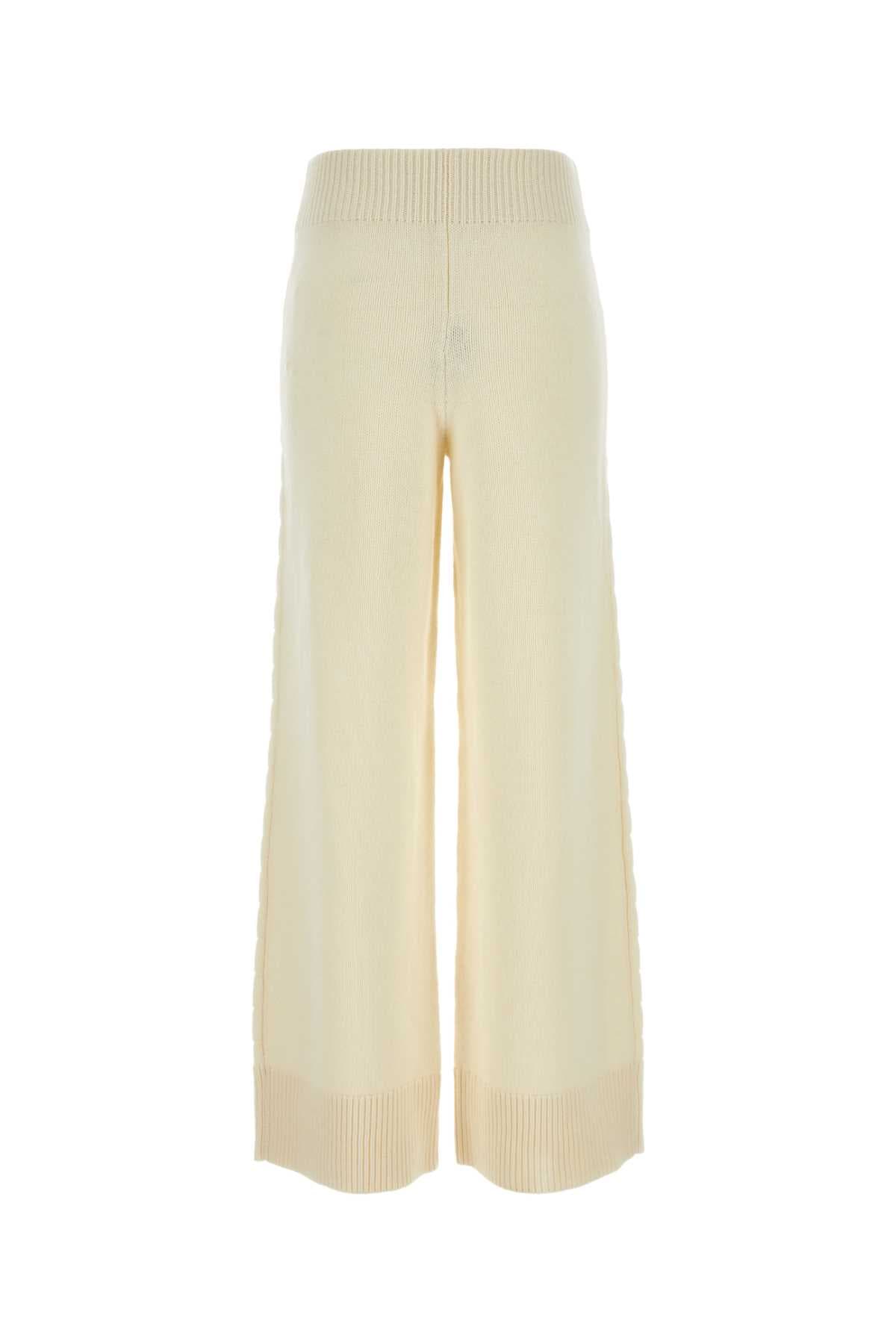 Ivory wool blend Ash wide-leg pant - мініатюра 2