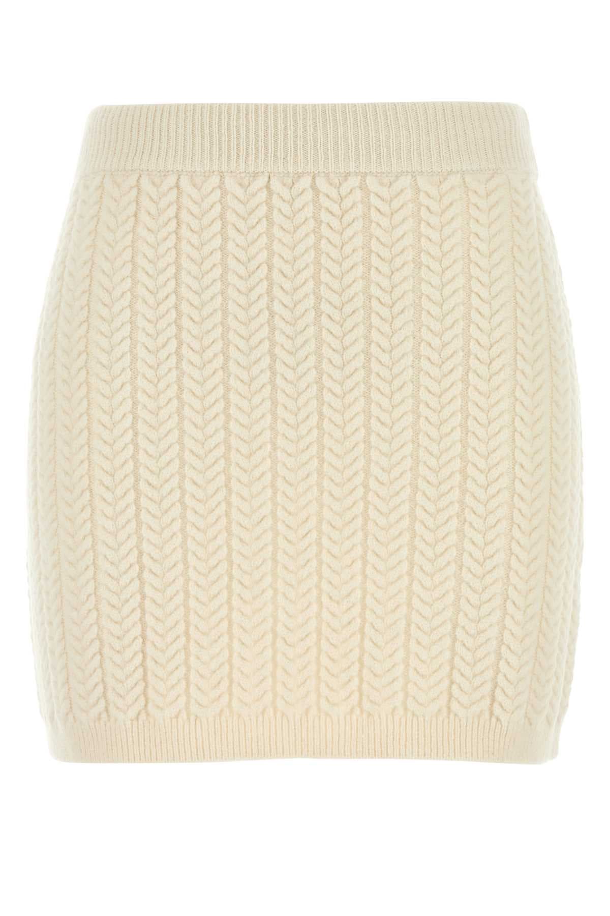 Ivory wool blend Earry1 mini skirt