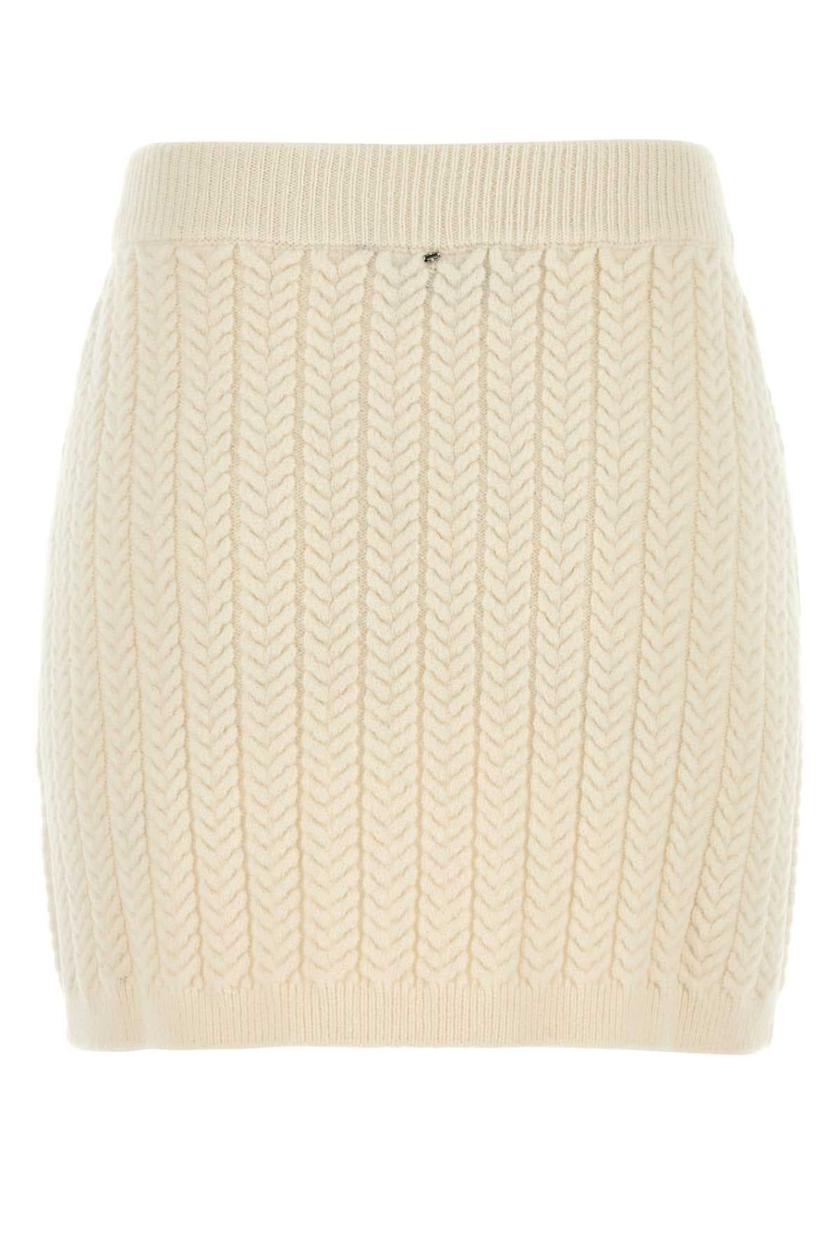 Ivory wool blend Earry1 mini skirt - мініатюра 2