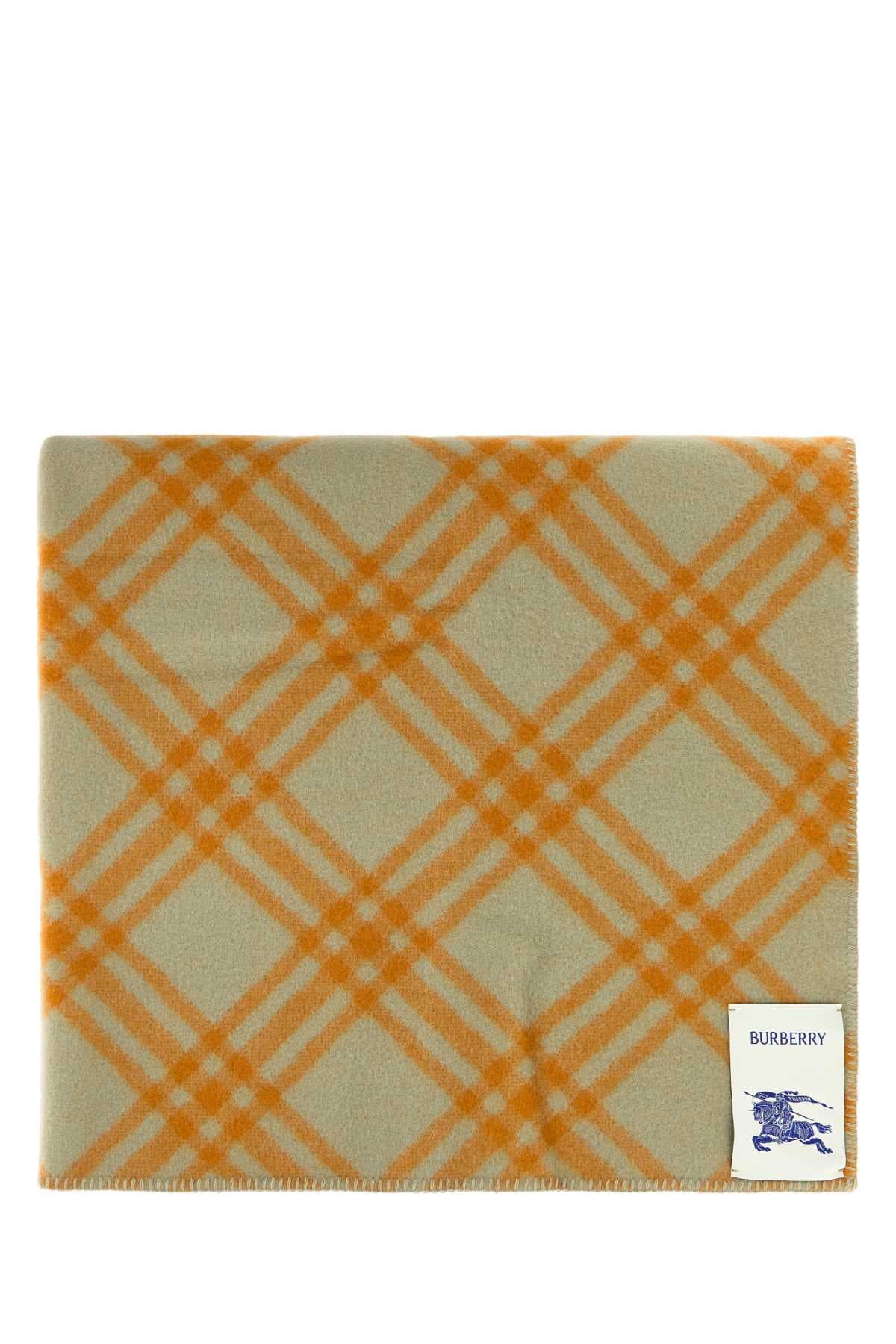 Embroidered wool blanket