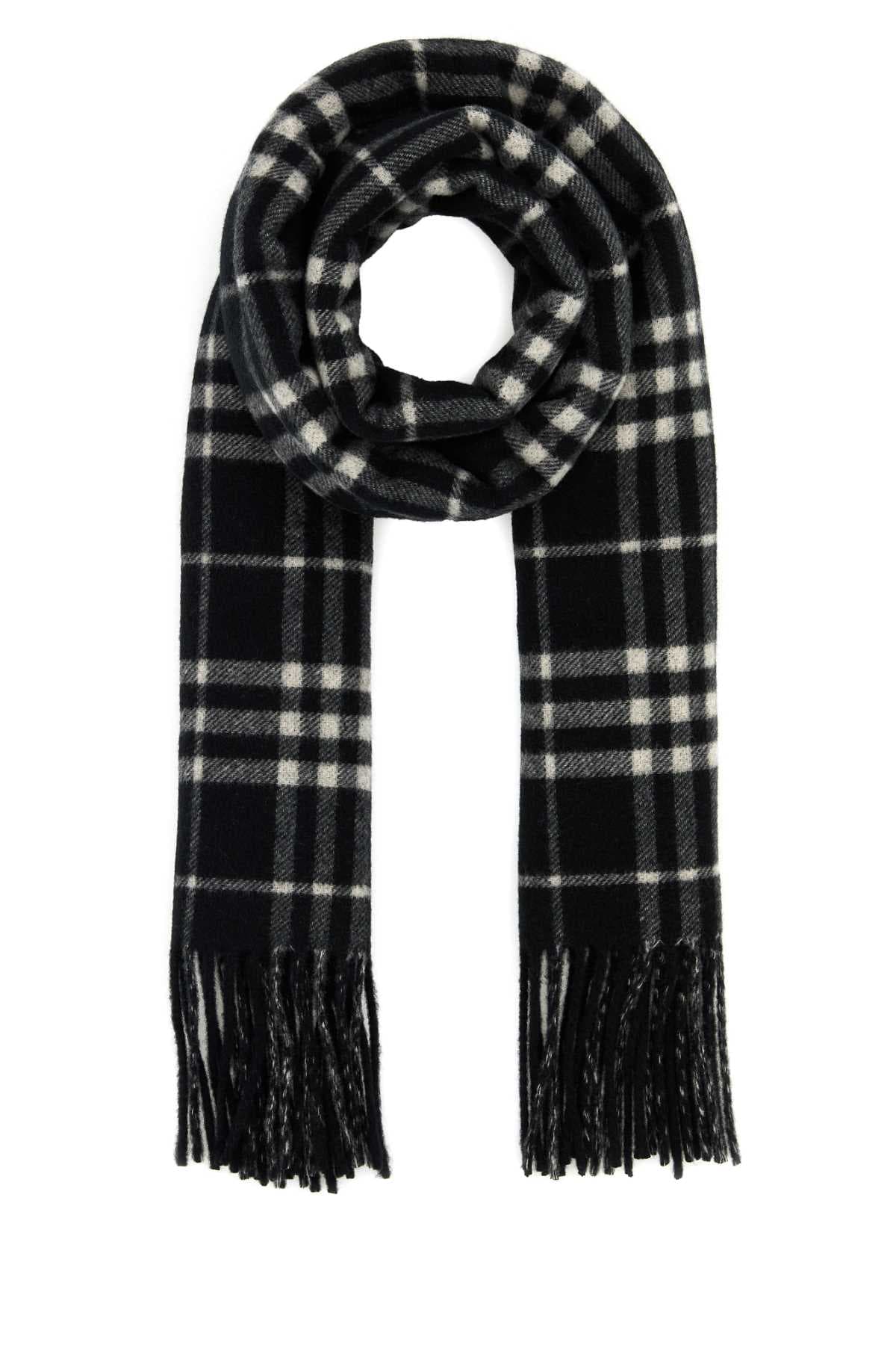 Embroidered cashmere scarf