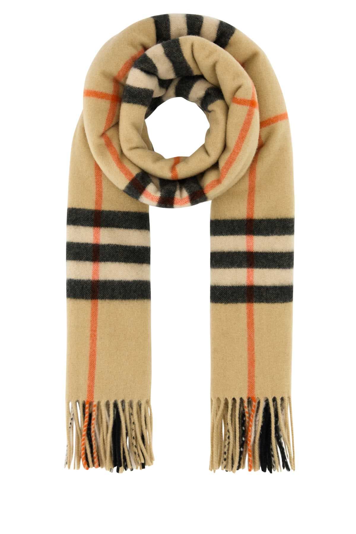 Embroidered cashmere scarf