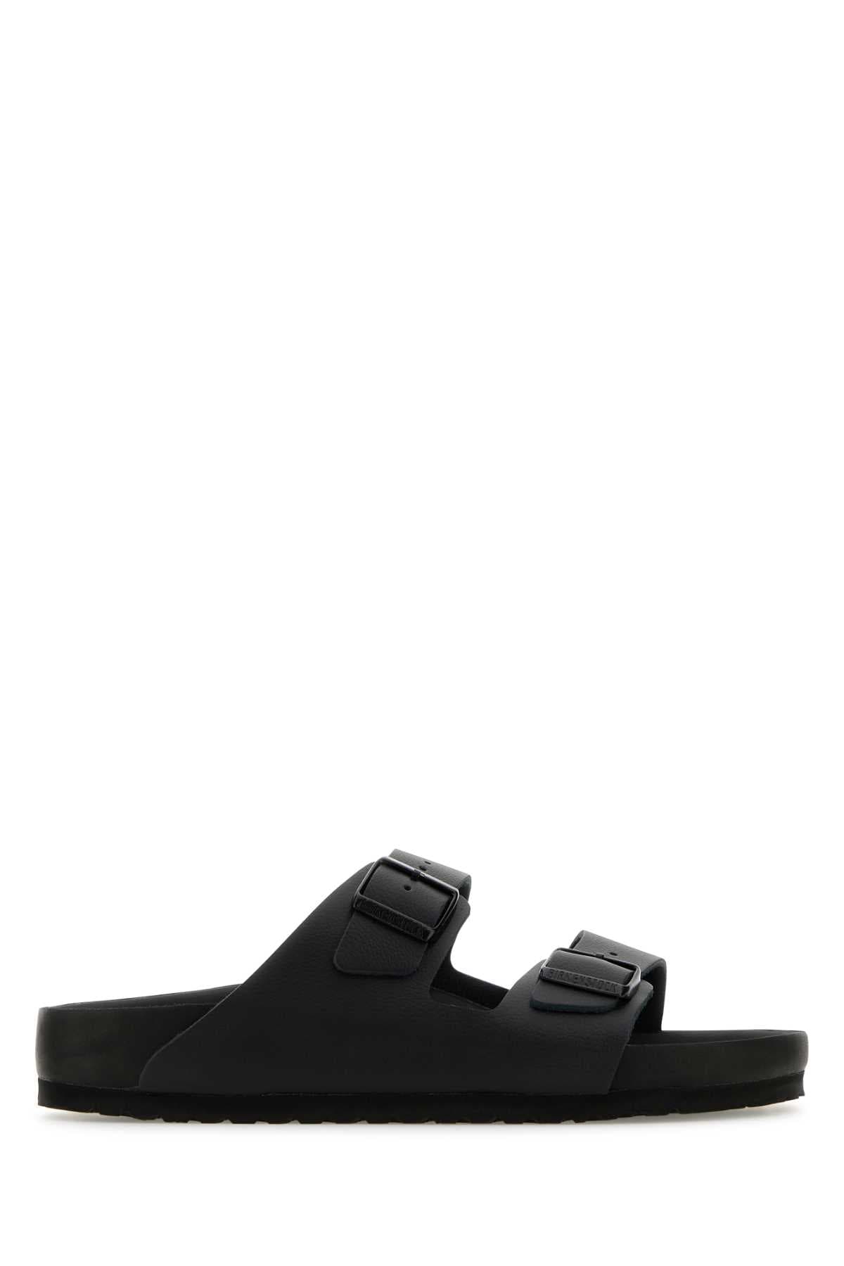 Black leather Arizona BS slippers