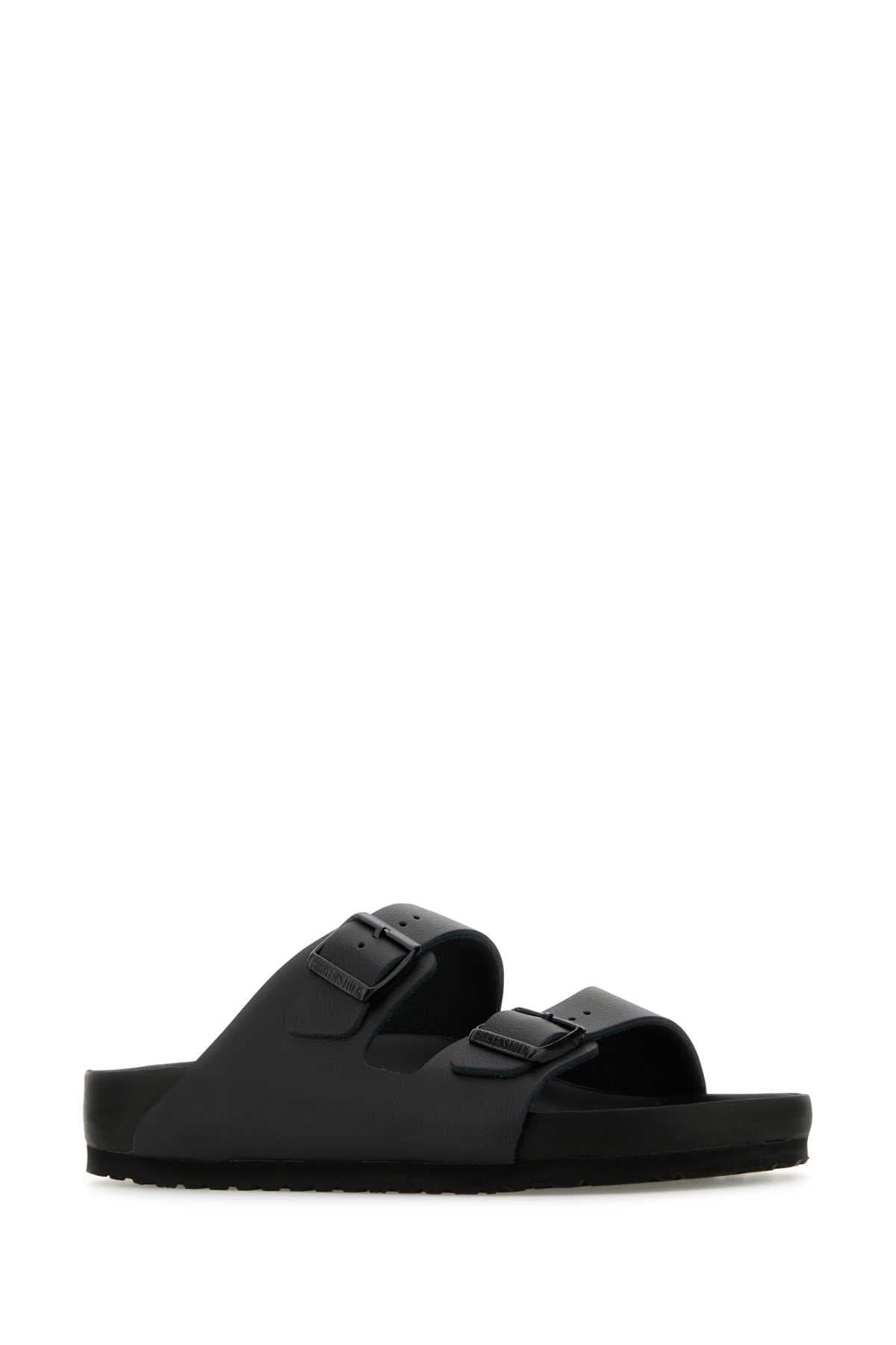 Black leather Arizona BS slippers - мініатюра 2