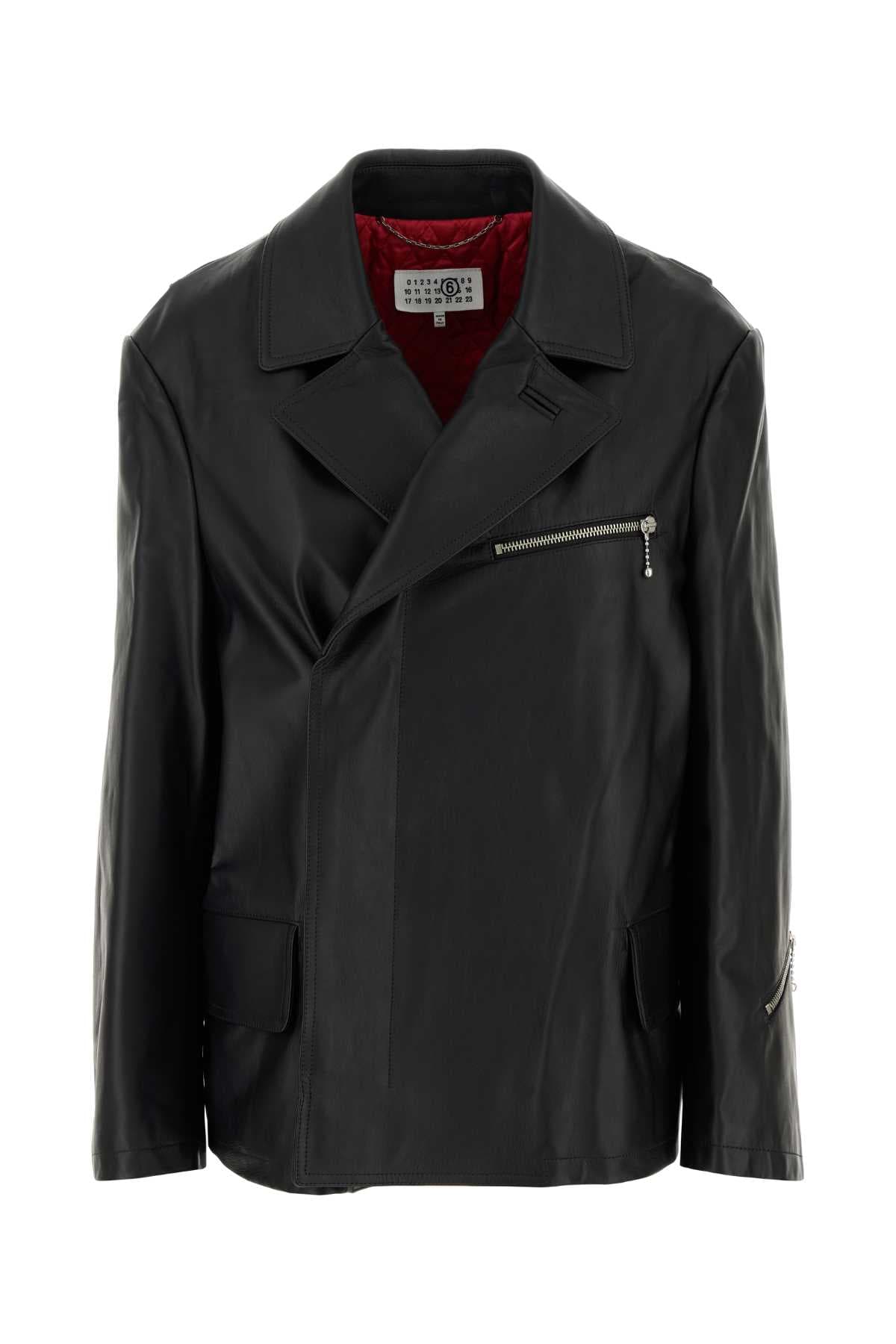Black leather jacket