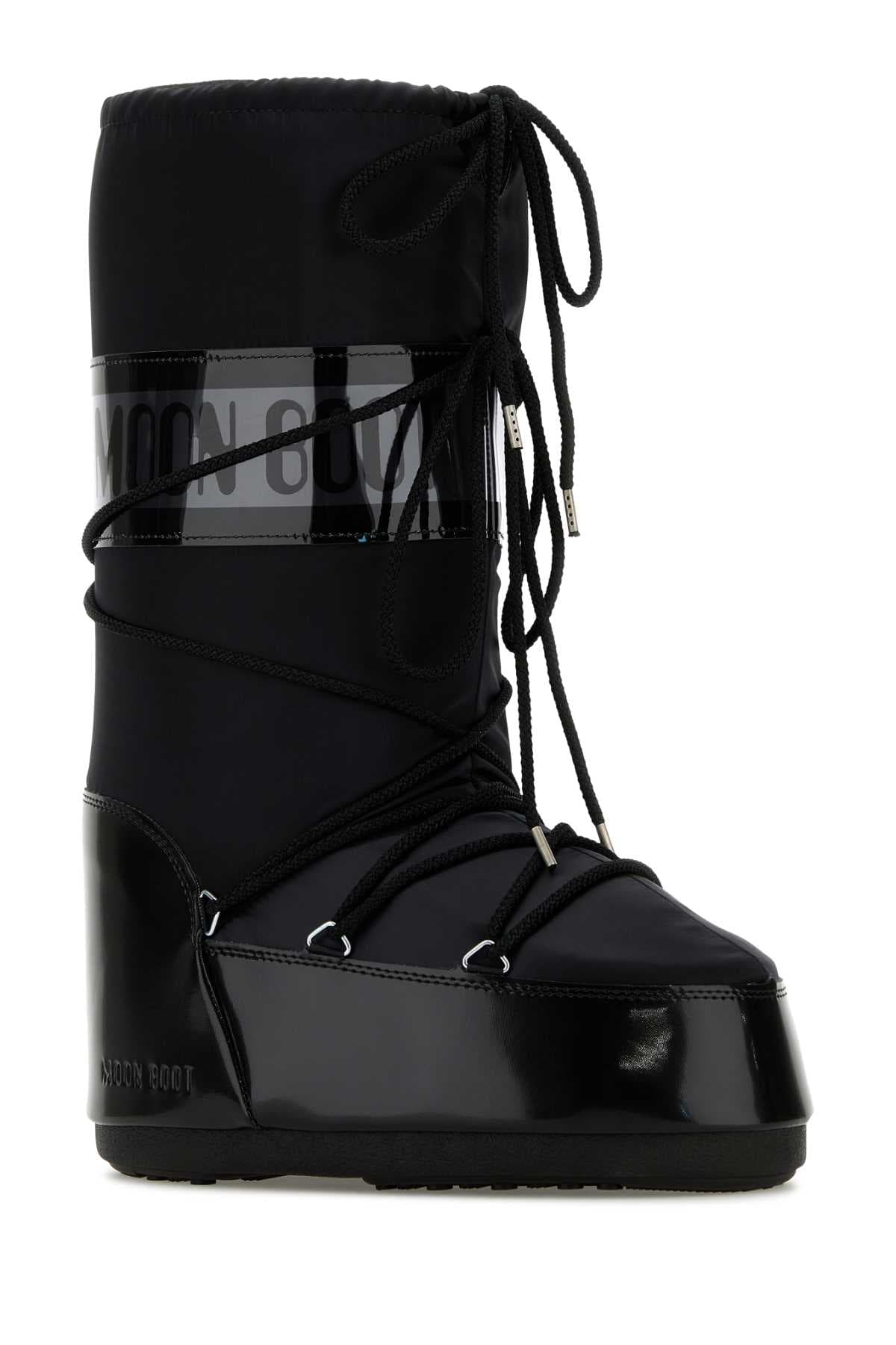 Black satin Icon boots - мініатюра 2
