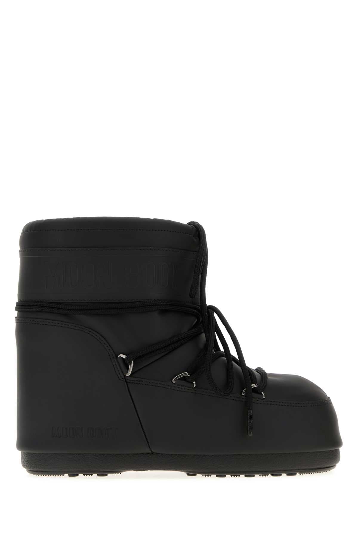 Black synthetic leather Icon Low ankle boots