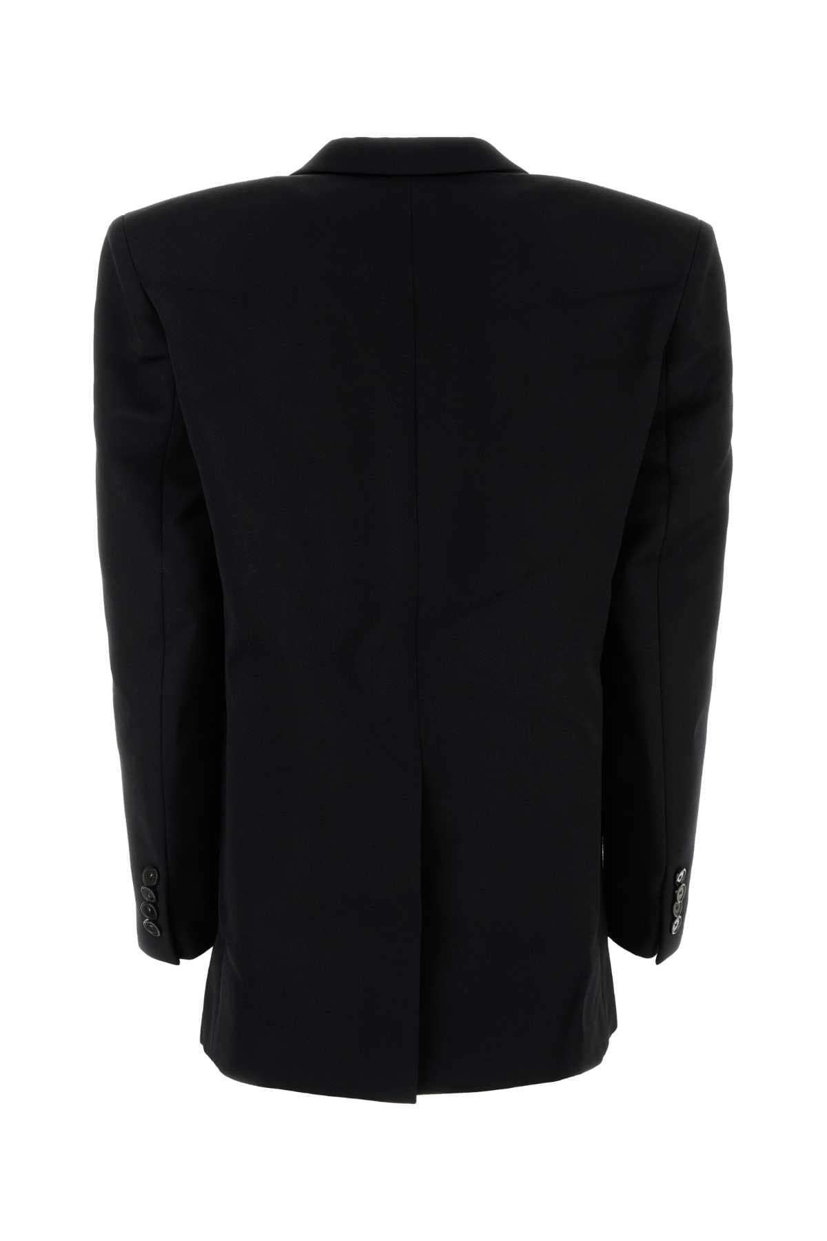Black wool blazer - мініатюра 2