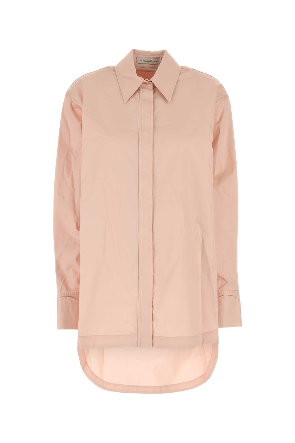 Pastel pink poplin Porte oversize shirt