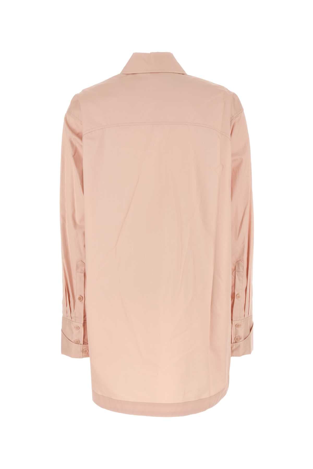 Pastel pink poplin Porte oversize shirt - мініатюра 2