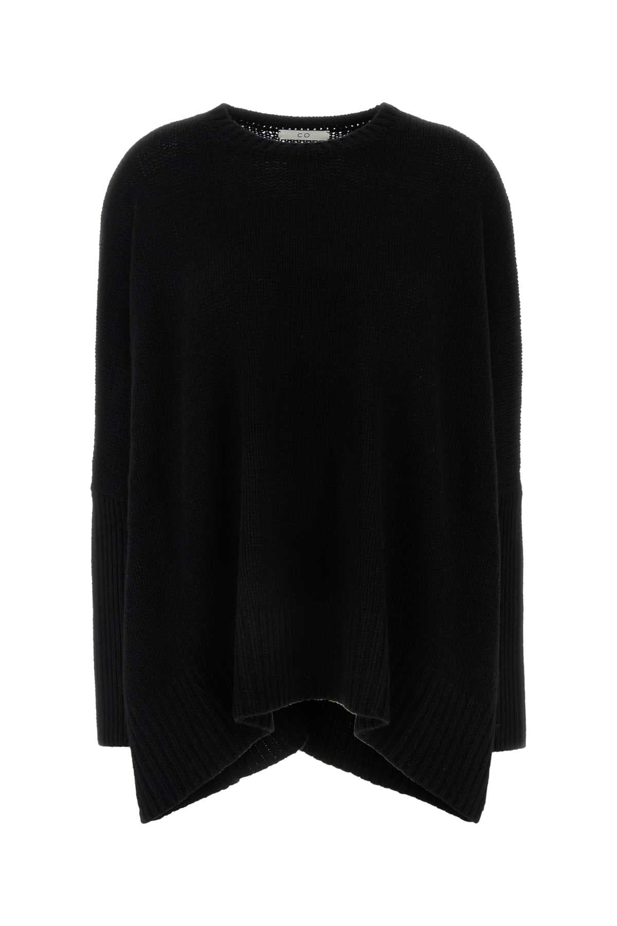 Black cashmere oversize sweater