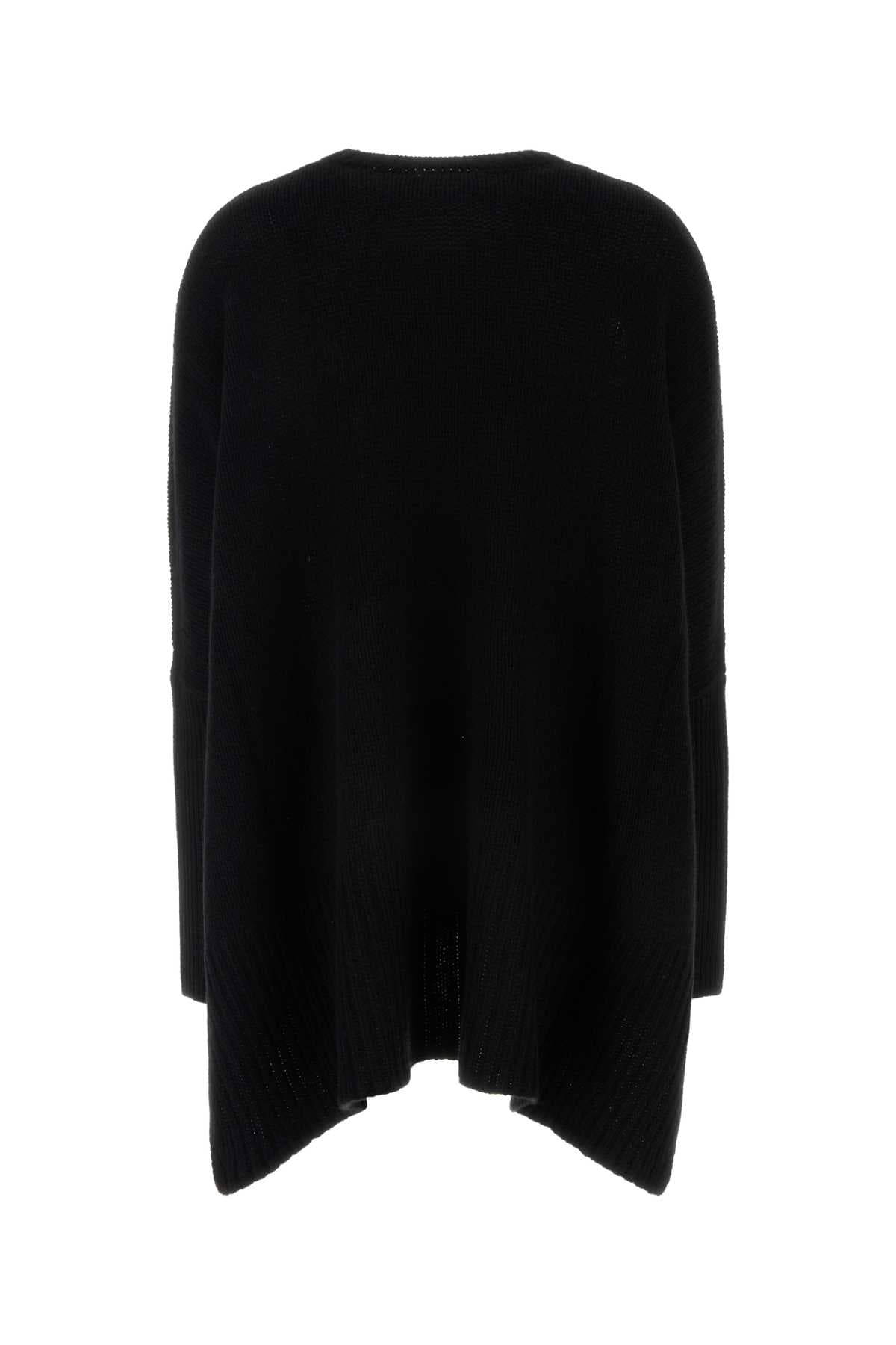 Black cashmere oversize sweater - мініатюра 2
