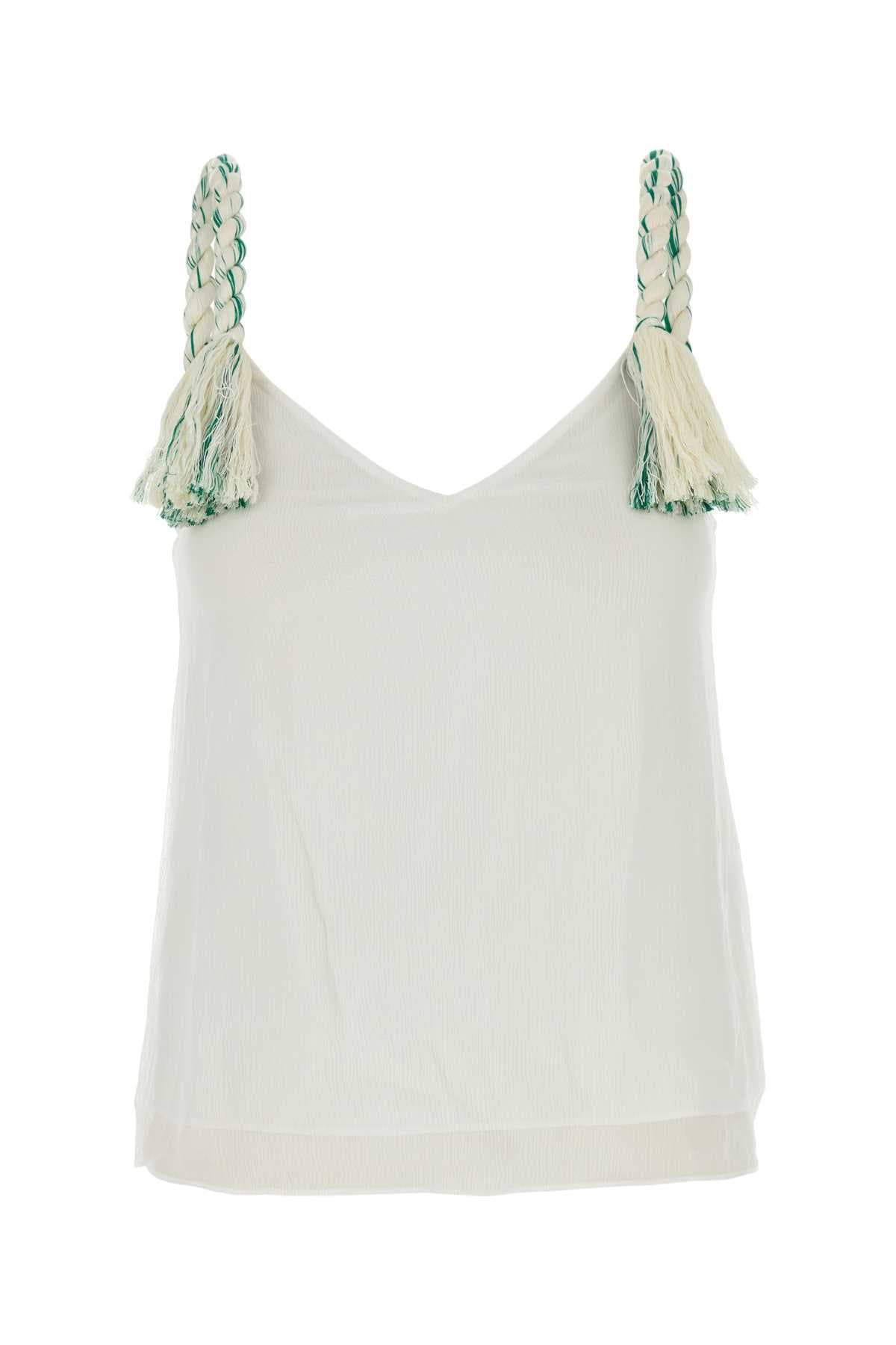 White tulle top
