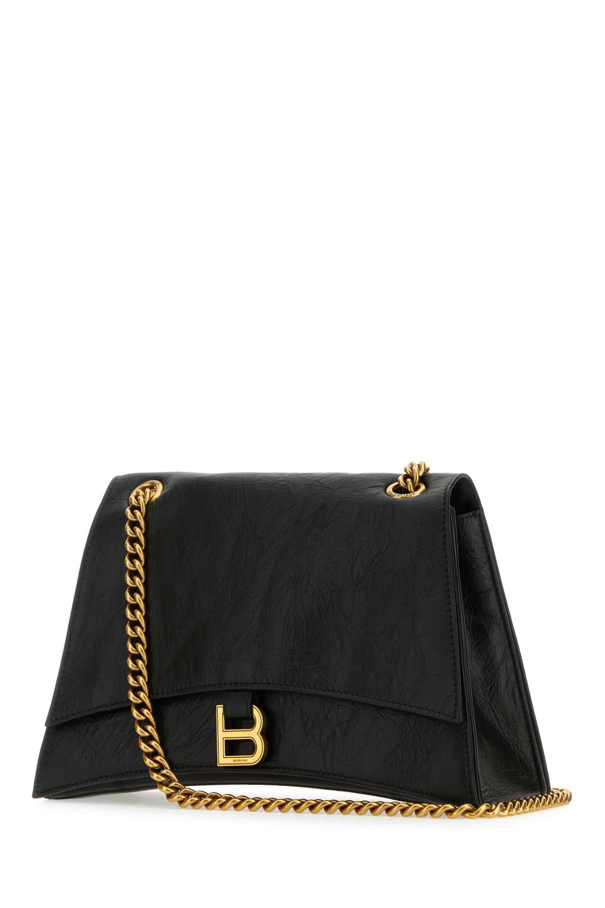 Black leather medium Crush shoulder bag - мініатюра 2