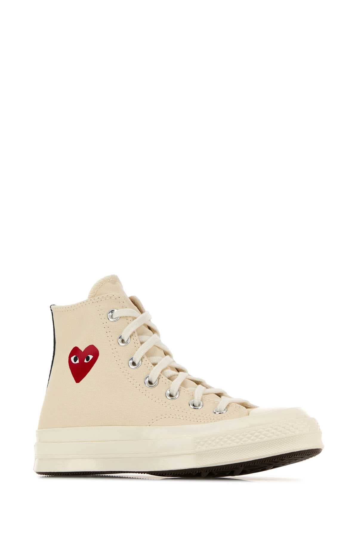 Ivory canvas Comme Des Garçons X Converse sneakers - мініатюра 2