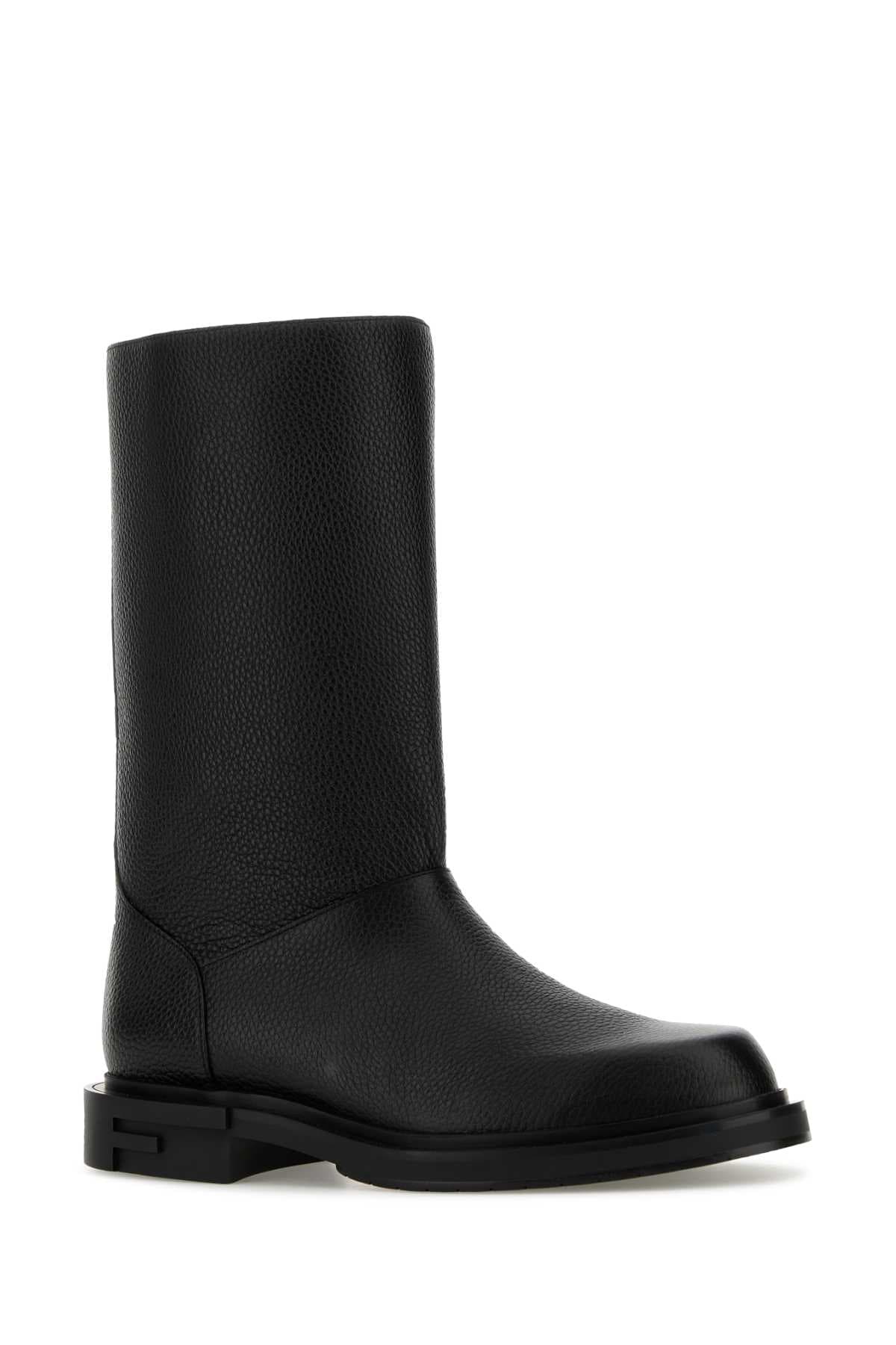 Black leather Frame boots - мініатюра 2