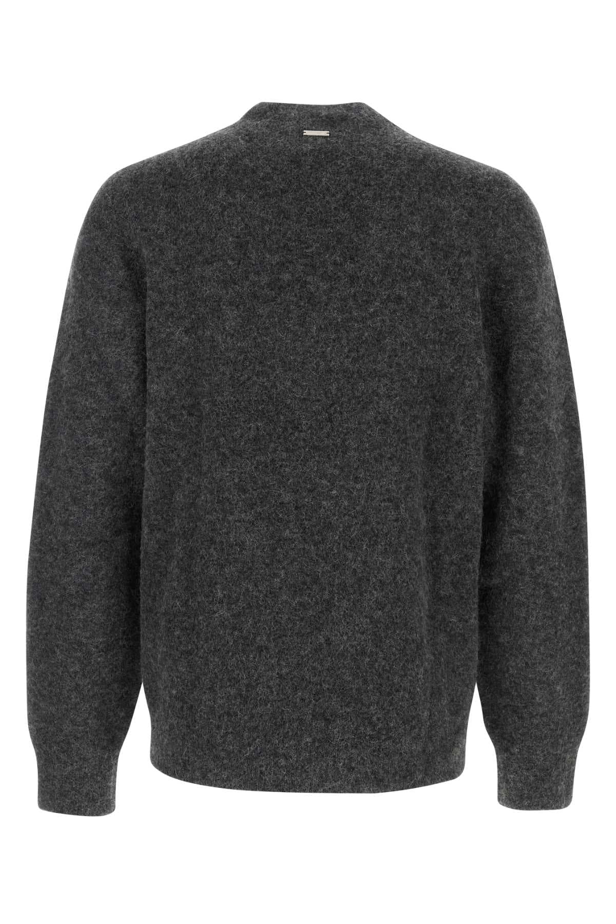 Charcoal stretch alpaca blend sweater - мініатюра 2