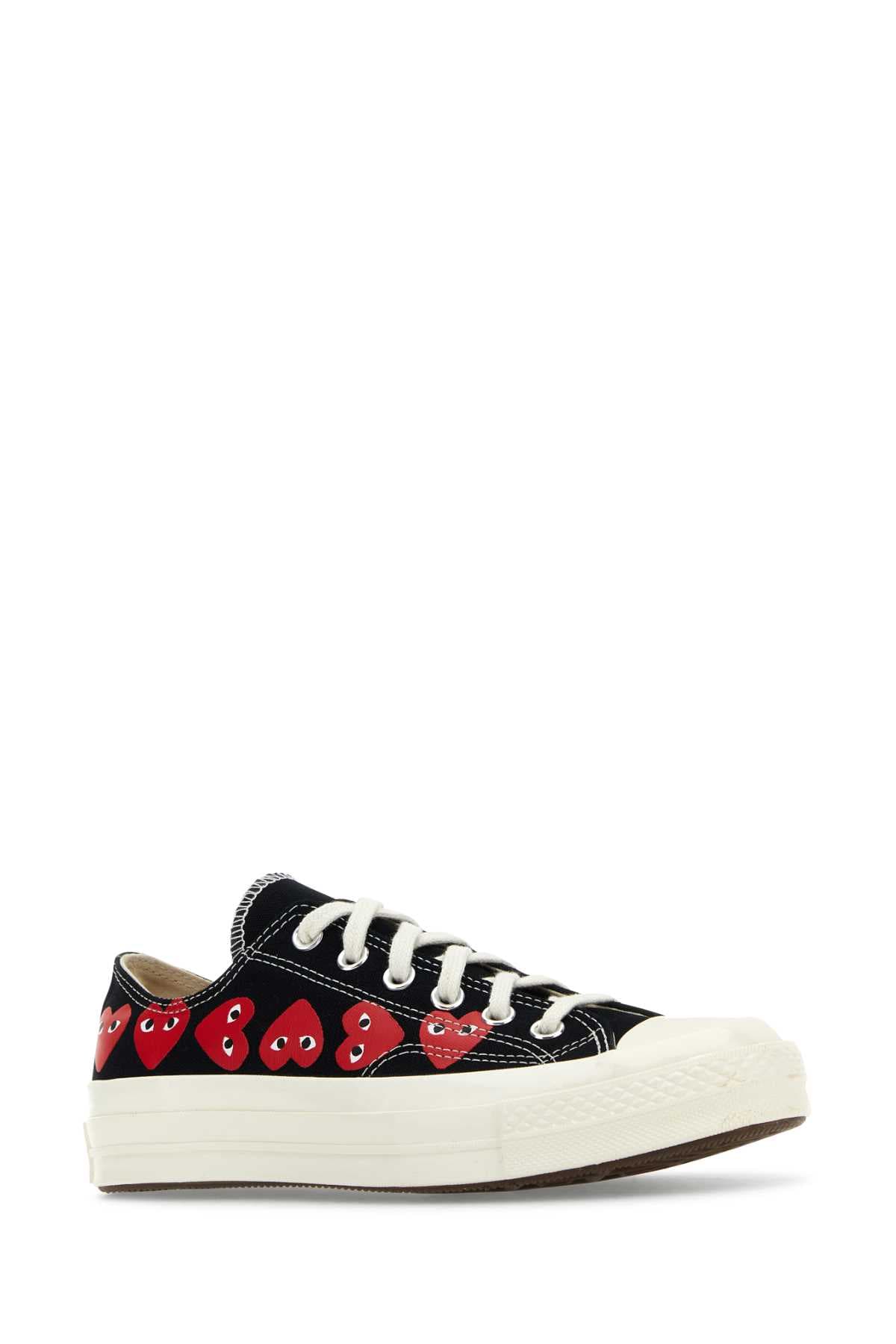 Black canvas Comme Des Garçons X Converse sneakers - мініатюра 2