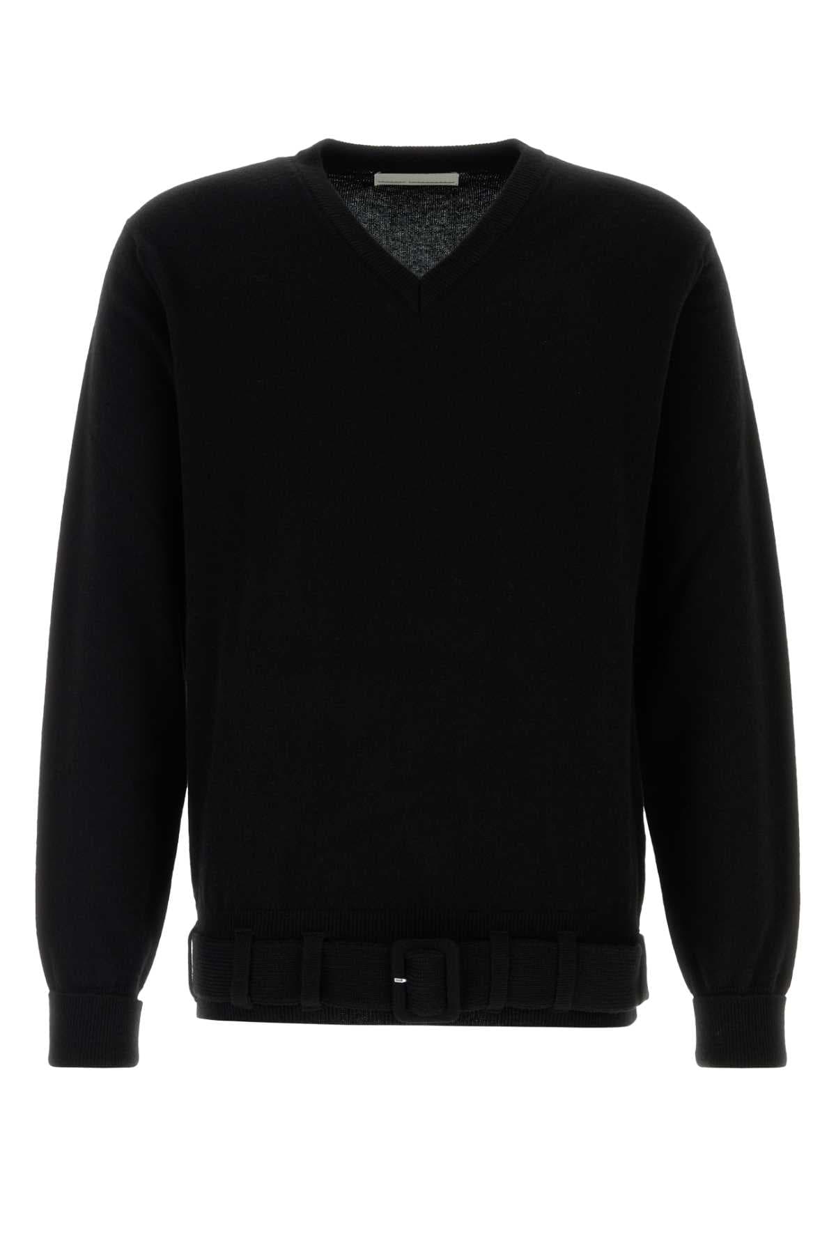 Black wool blend sweater